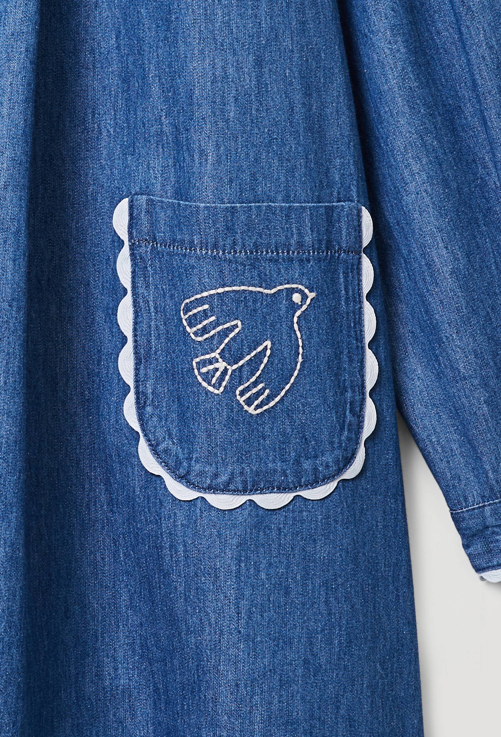 Robe en denim col marin, Bleu fonc&eacute;, large image number 4