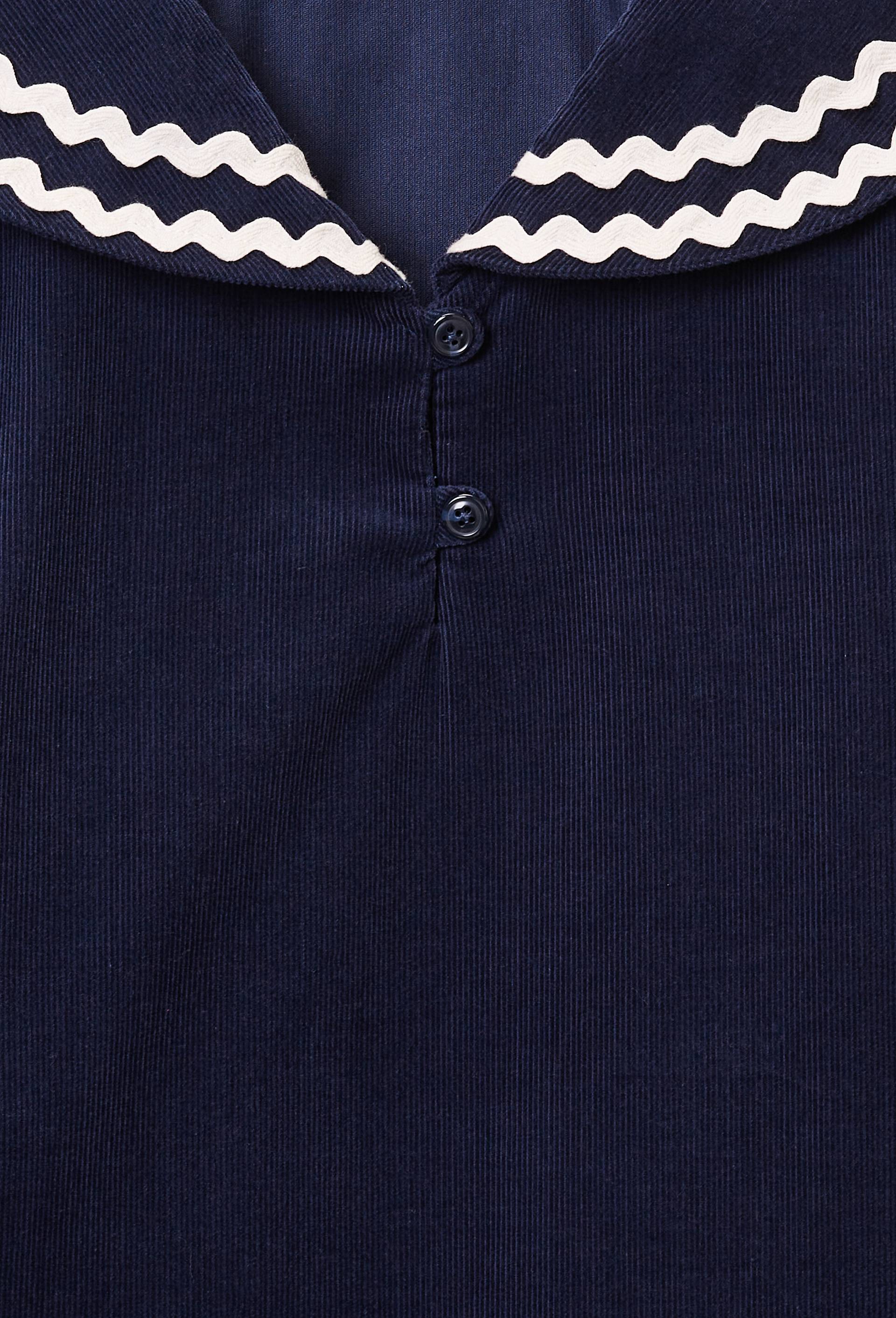 Robe en velours col marin, Bleu fonc&eacute;, large image number 3