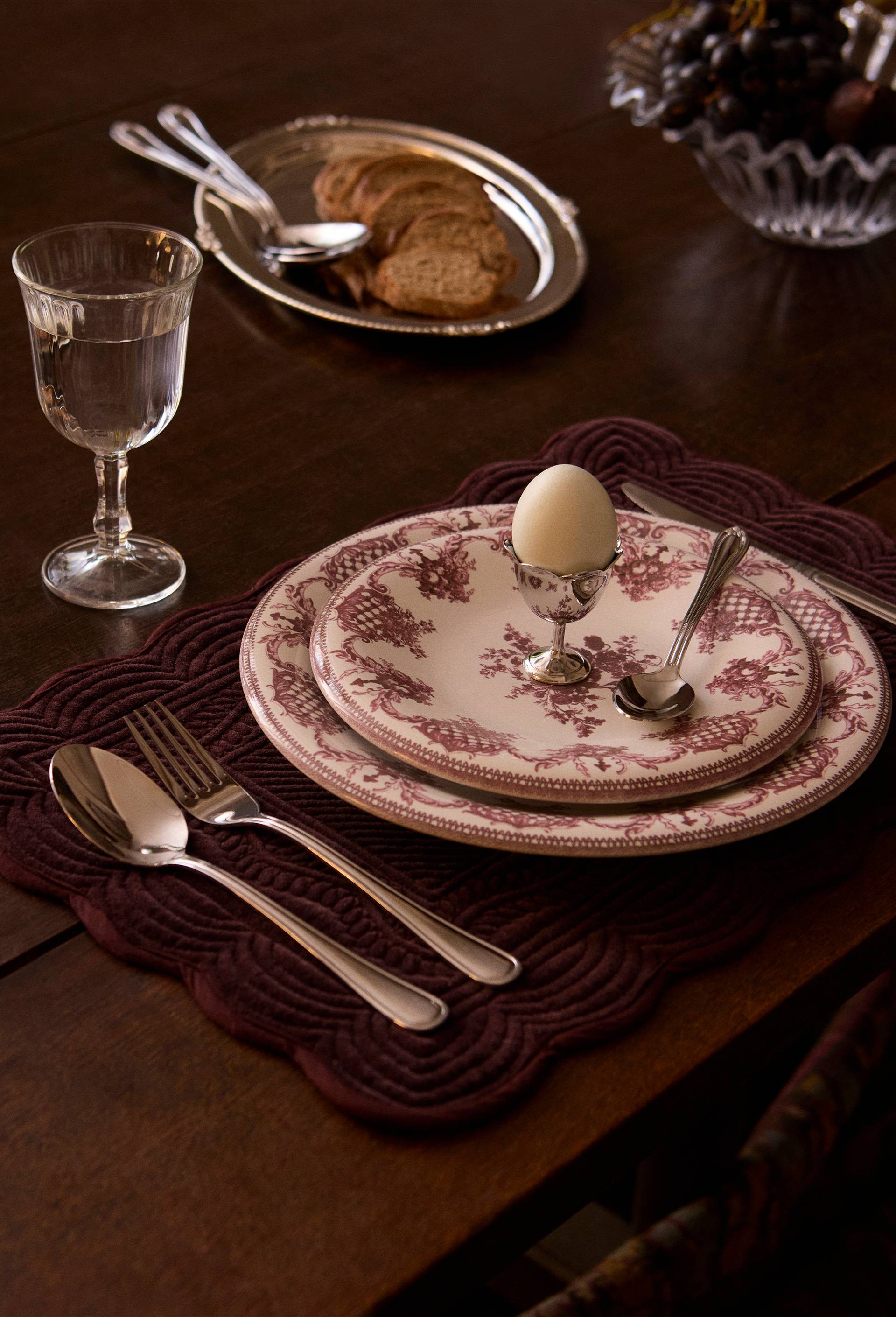 Set de table, 33x48cm, 100% coton, Brun fonc&eacute;, large image number 2