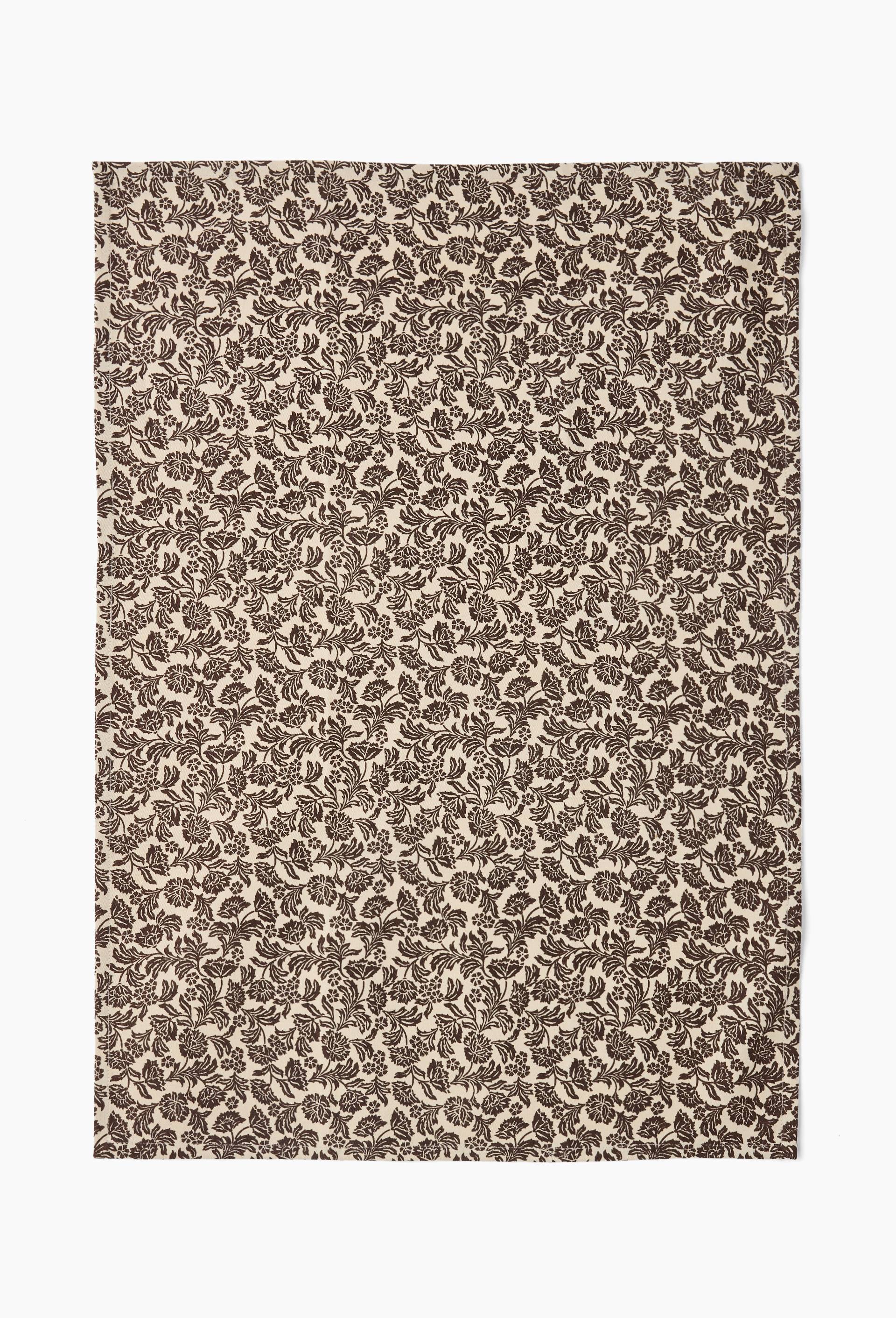 Torchon imprim&eacute;, 50x70cm, 100% coton recycl&eacute;, Brun fonc&eacute;, large image number 0.0