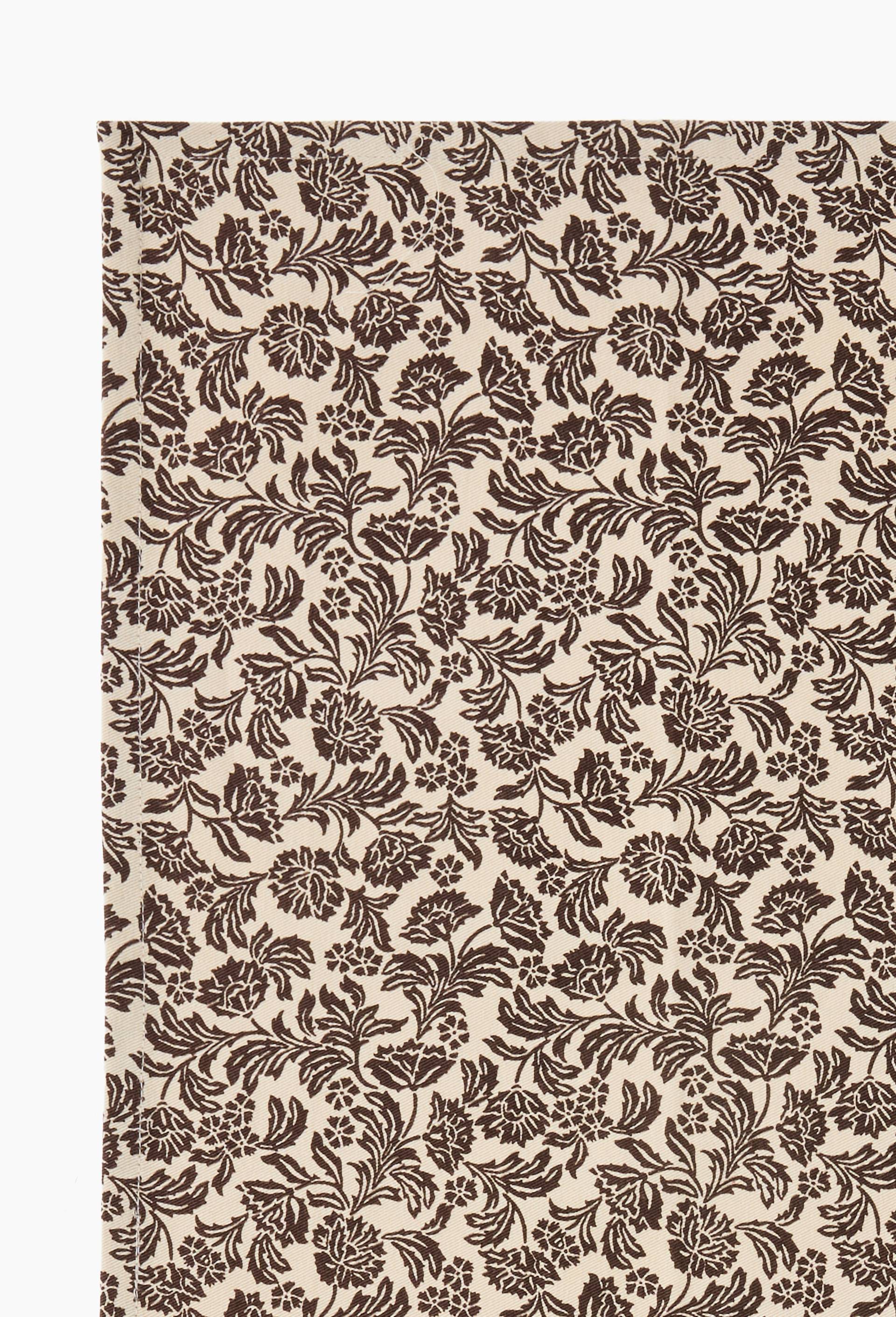 Torchon imprim&eacute;, 50x70cm, 100% coton recycl&eacute;, Brun fonc&eacute;, large image number 1.0