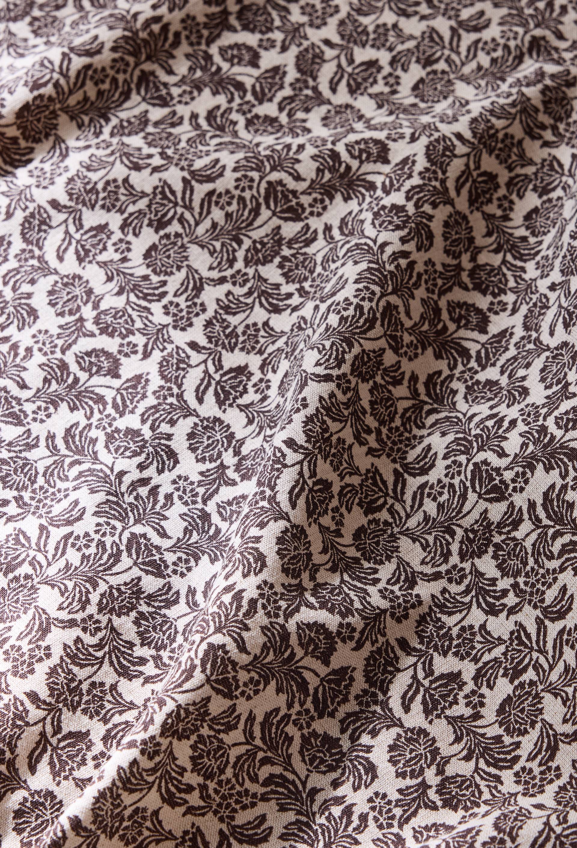 Nappe imprim&eacute;e, 170x250cm, 55% coton- 45% lin, Brun fonc&eacute;, large image number 1