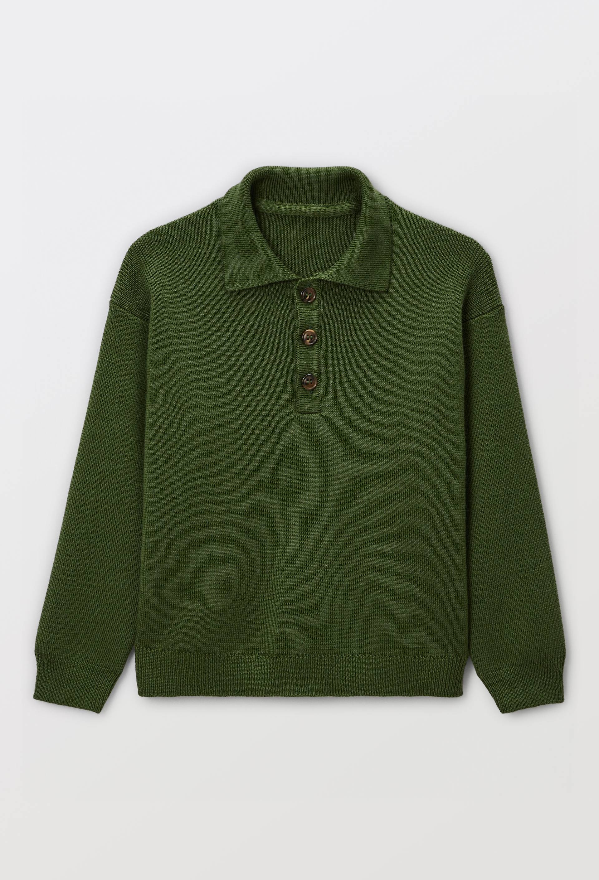 Pull uni contenant de la laine, Vert, large image number 1