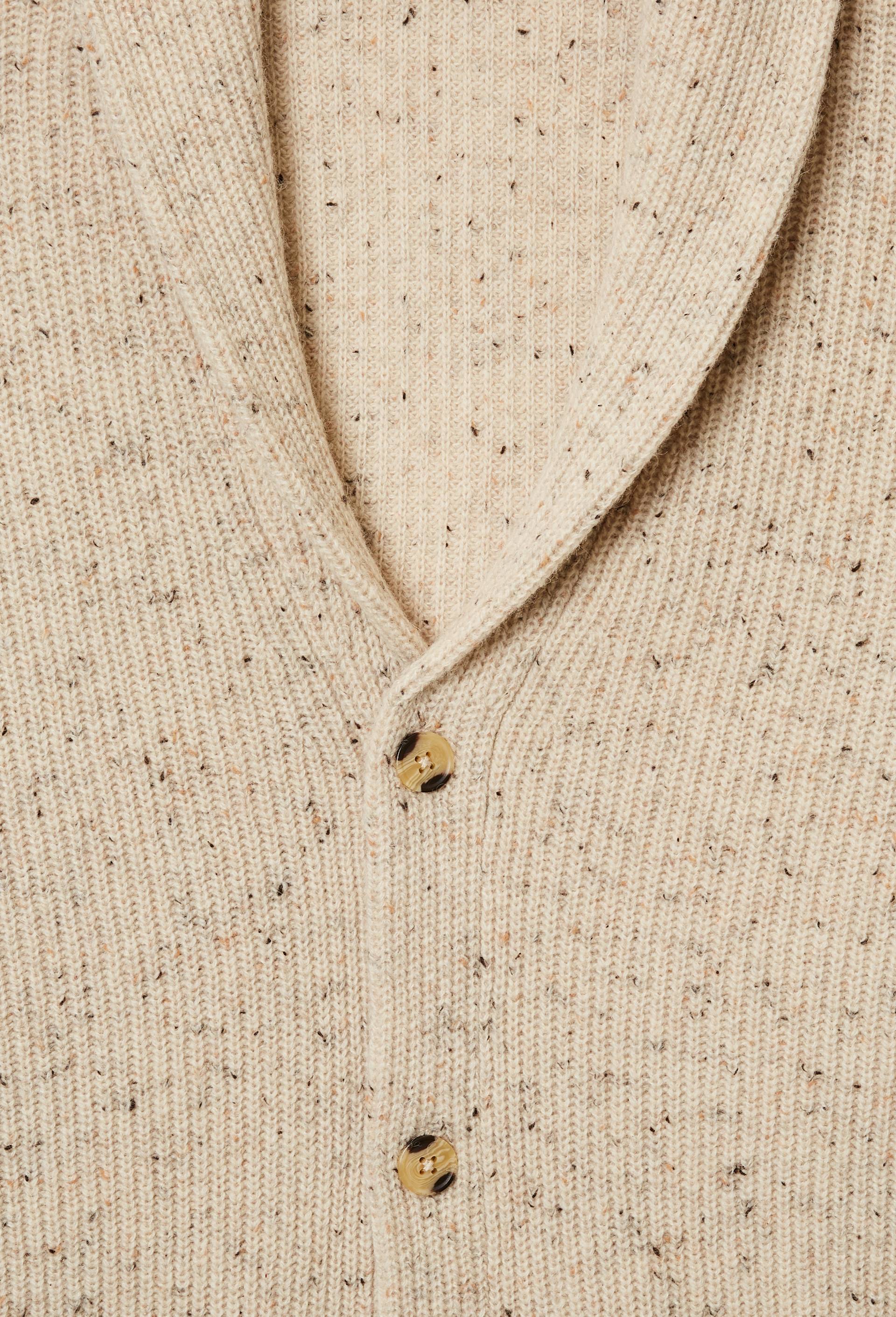 Gilet col ch&acirc;le en laine, Beige clair, large image number 4