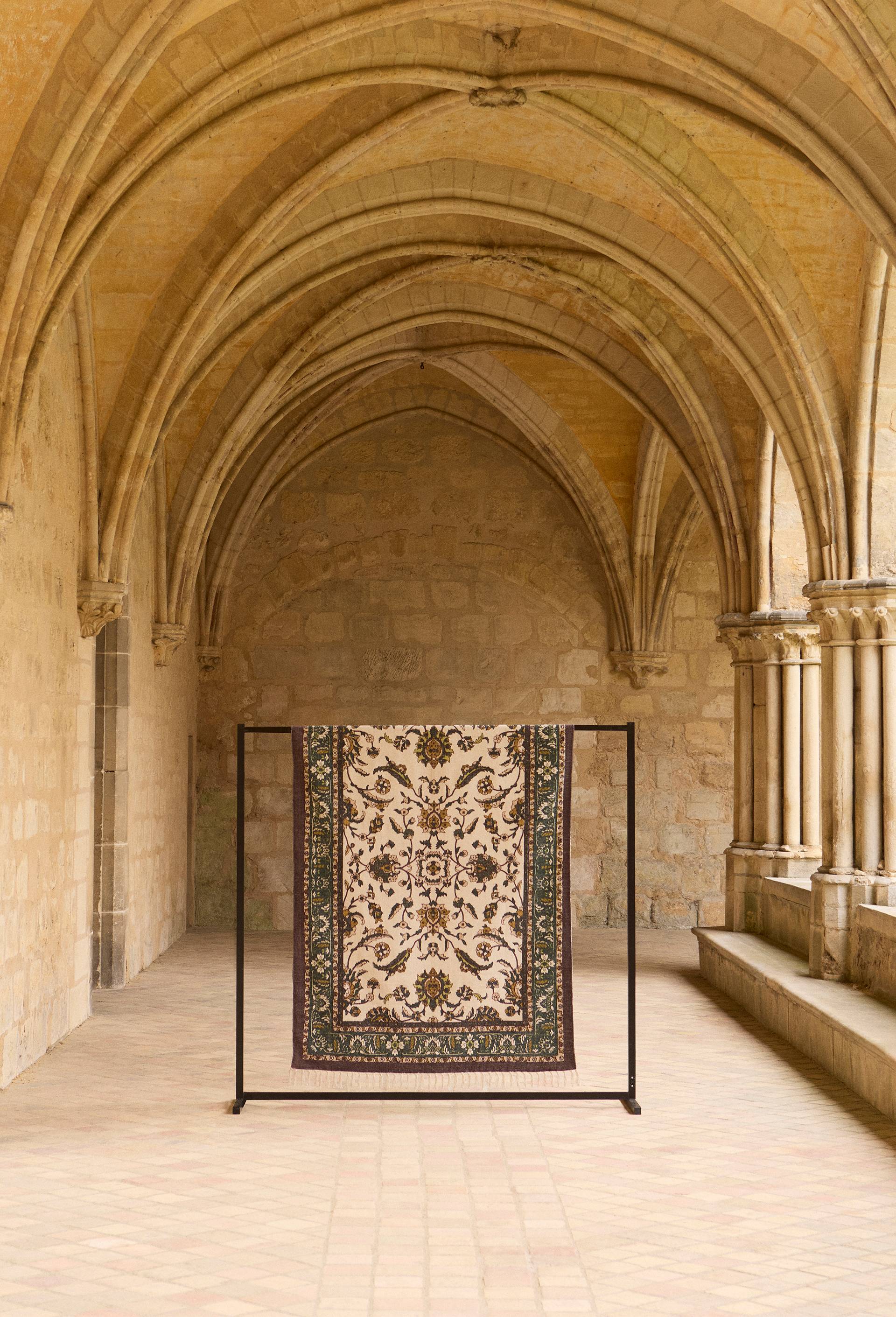 Tapis imprim&eacute;, 140x200 cm, 100% coton, Jaune fonc&eacute;, large image number 0
