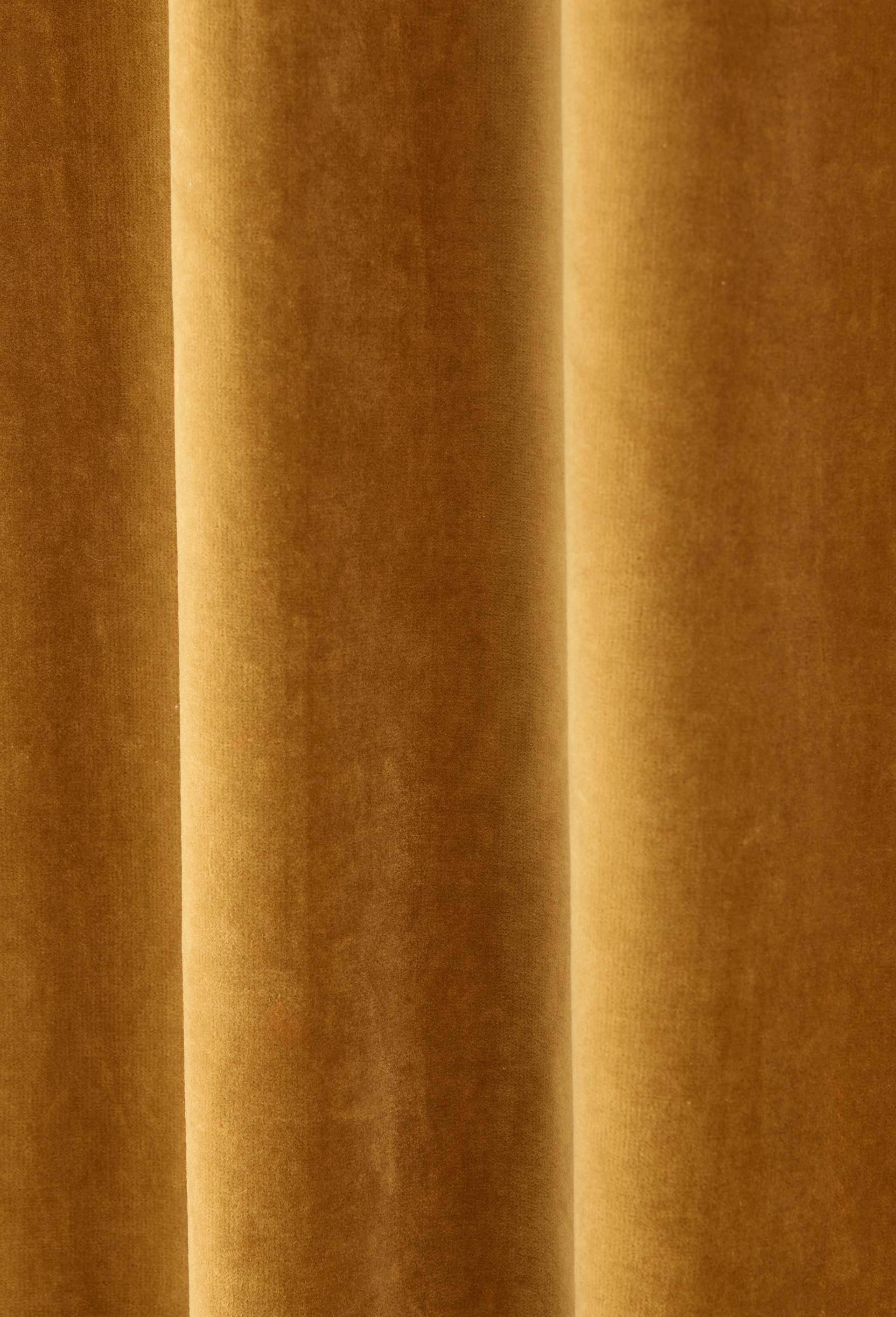 Rideaux en velours, 145x250cm, coton, Jaune fonc&eacute;, large image number 3