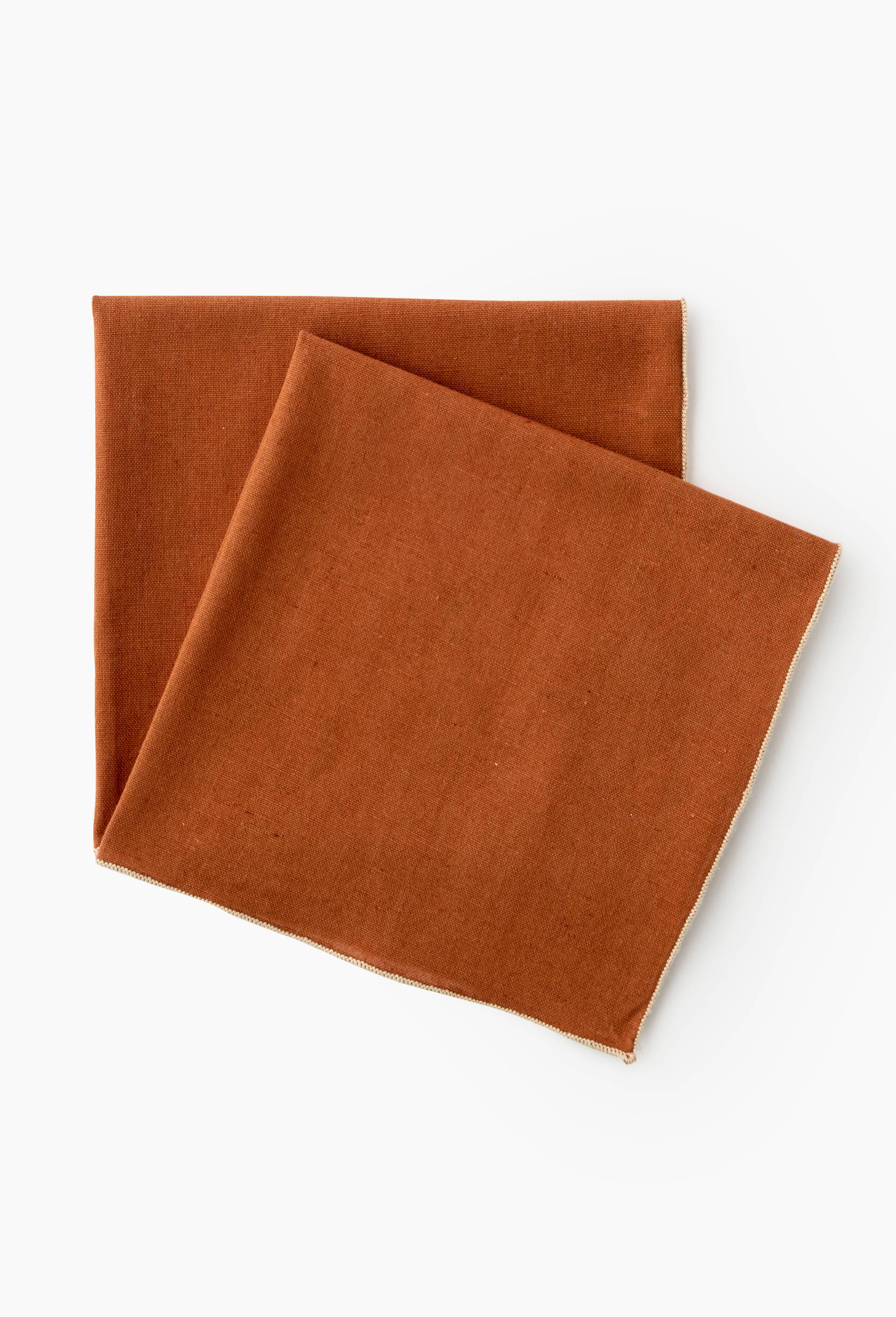 Lot de 2 serviettes, 40x40cm, coton-lin, Brun, large image number 0.0