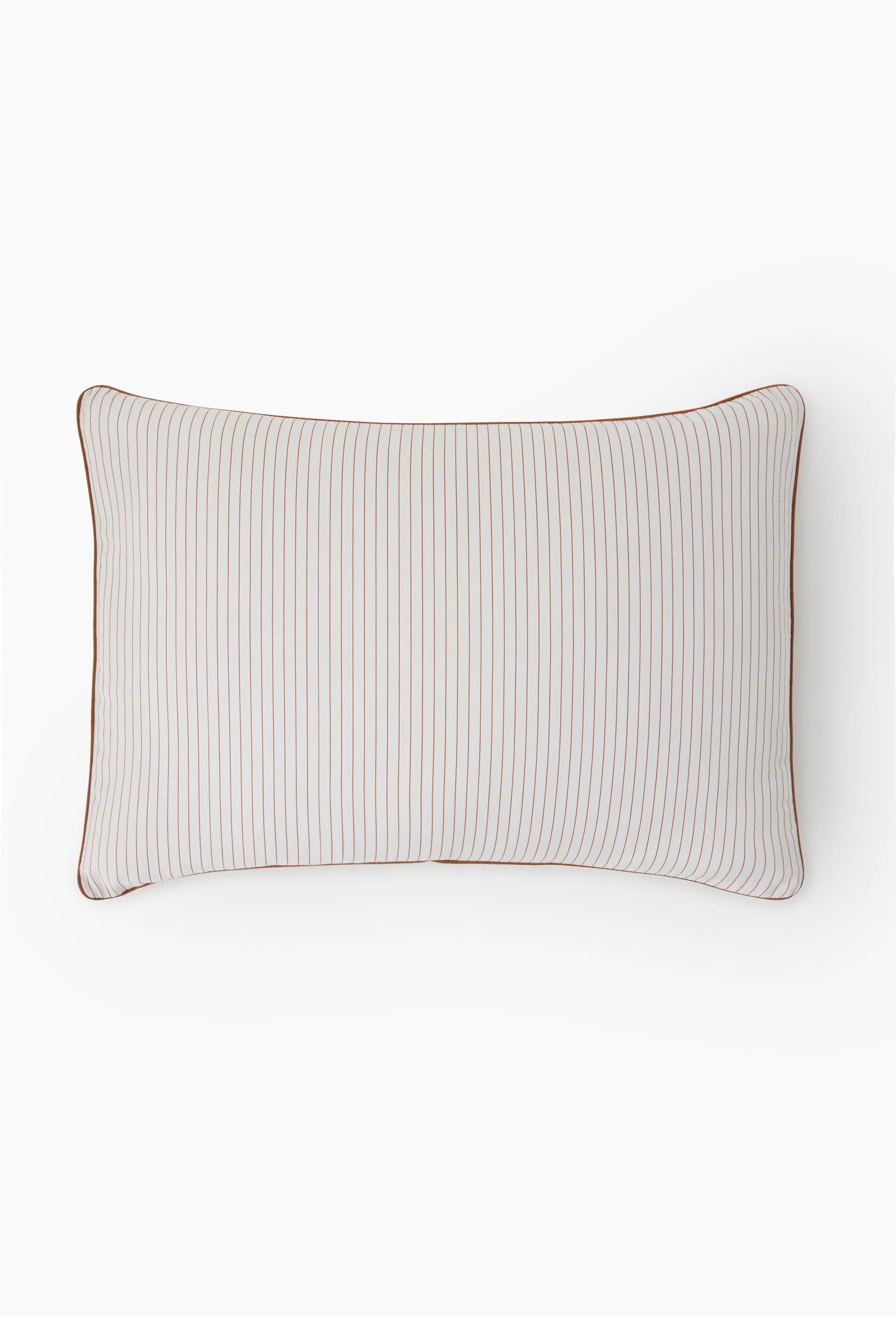 Taie d'oreiller rectangle, 50x70cm, en satin de coton bio, Brun fonc&eacute;, large image number 0