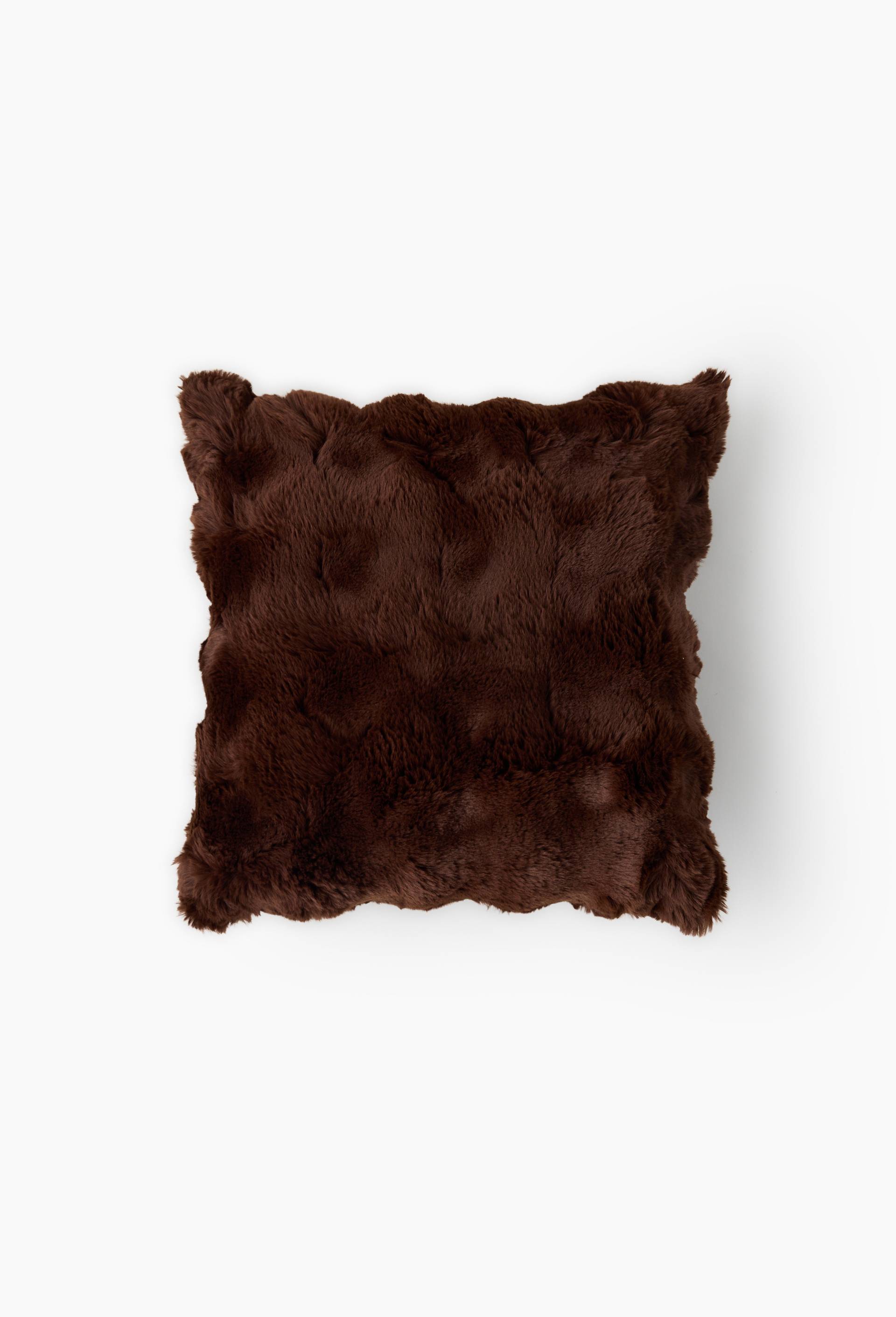 Coussin, 45x45cm, 100% polyester recycl&eacute;, OEKOTEX, GRS, Brun fonc&eacute;, large image number 0.0