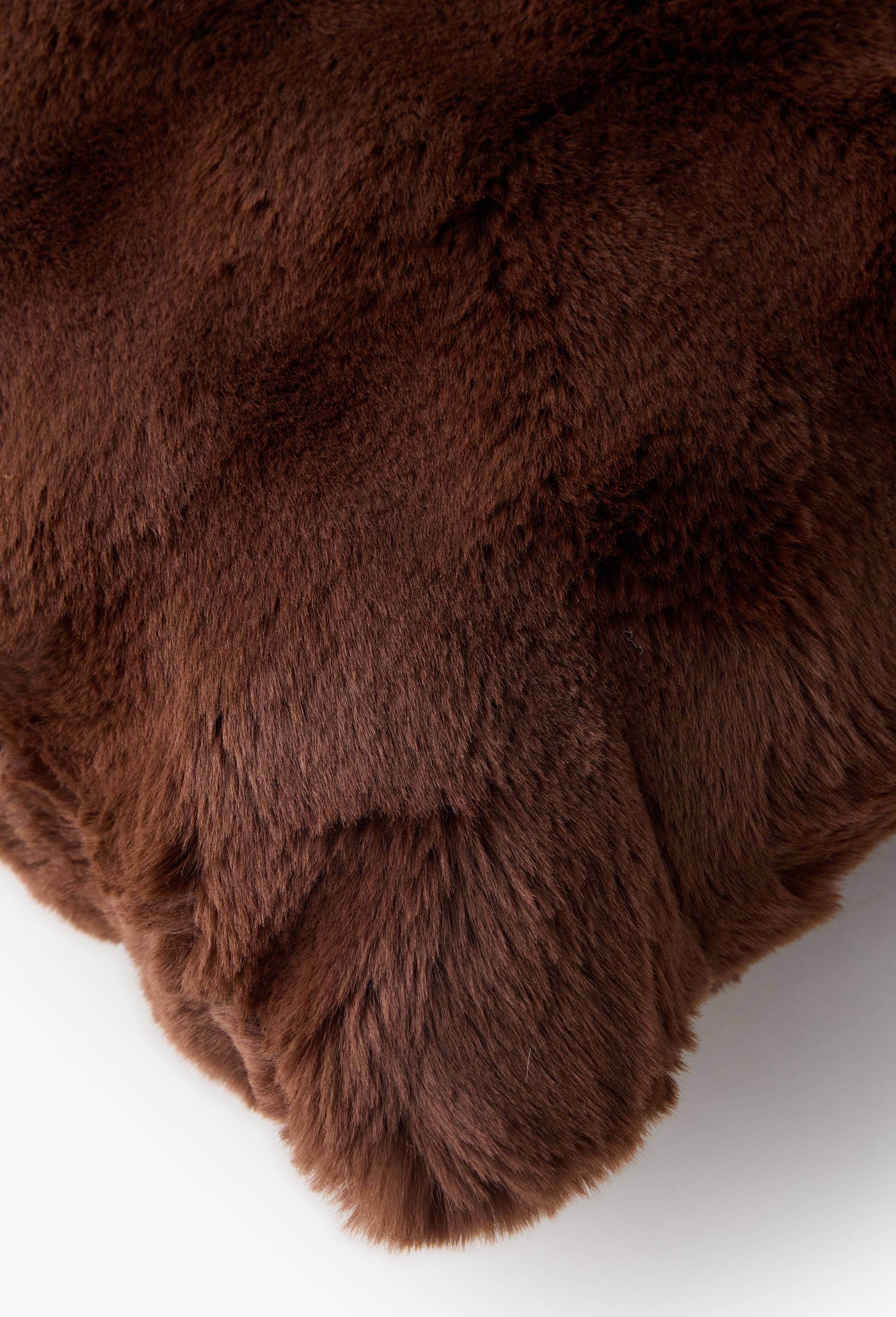 Coussin, 45x45cm, 100% polyester recycl&eacute;, OEKOTEX, GRS, Brun fonc&eacute;, large image number 1