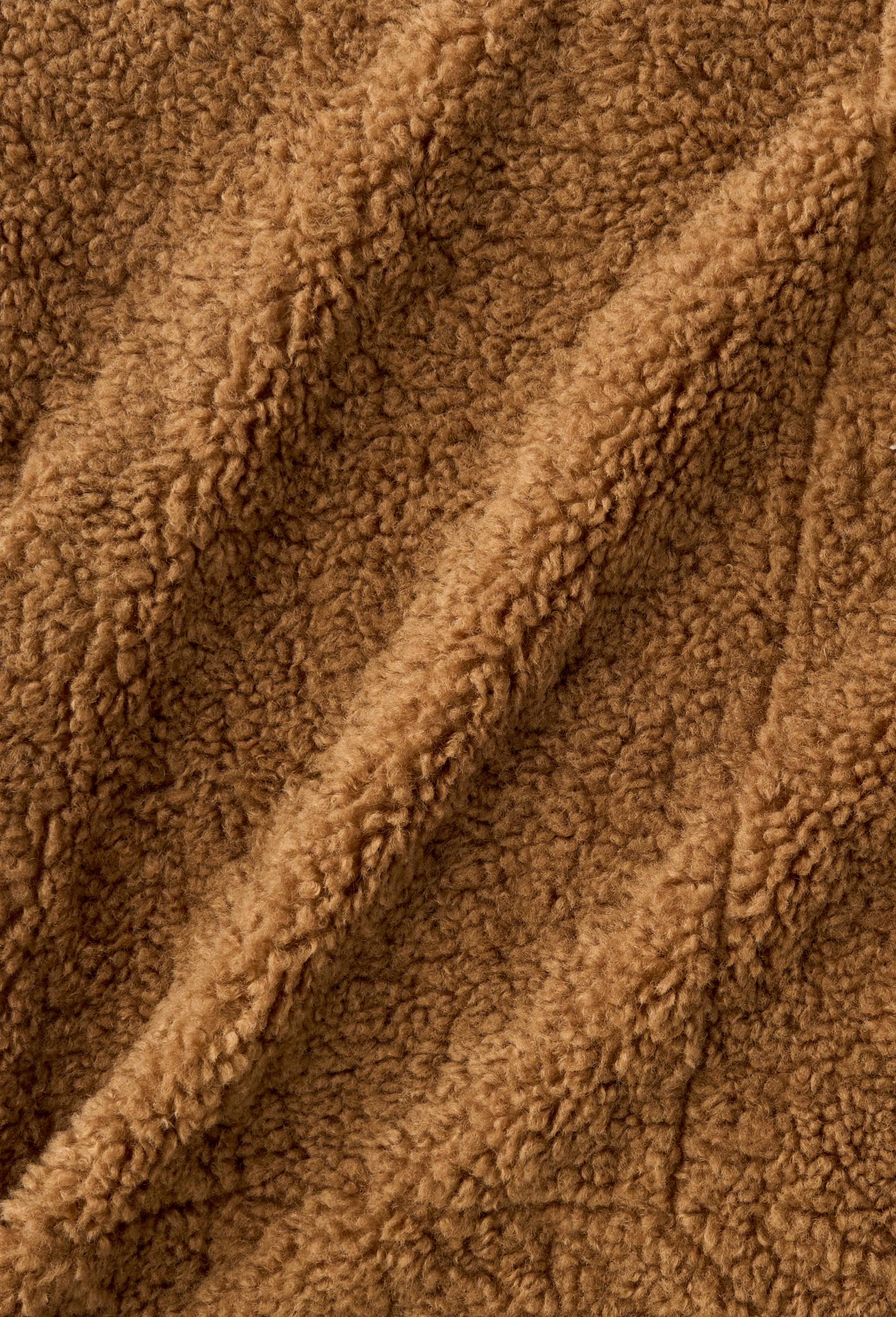 Plaid sherpa, 130x170cm, polyester recycl&eacute;, Brun, large image number 1.0
