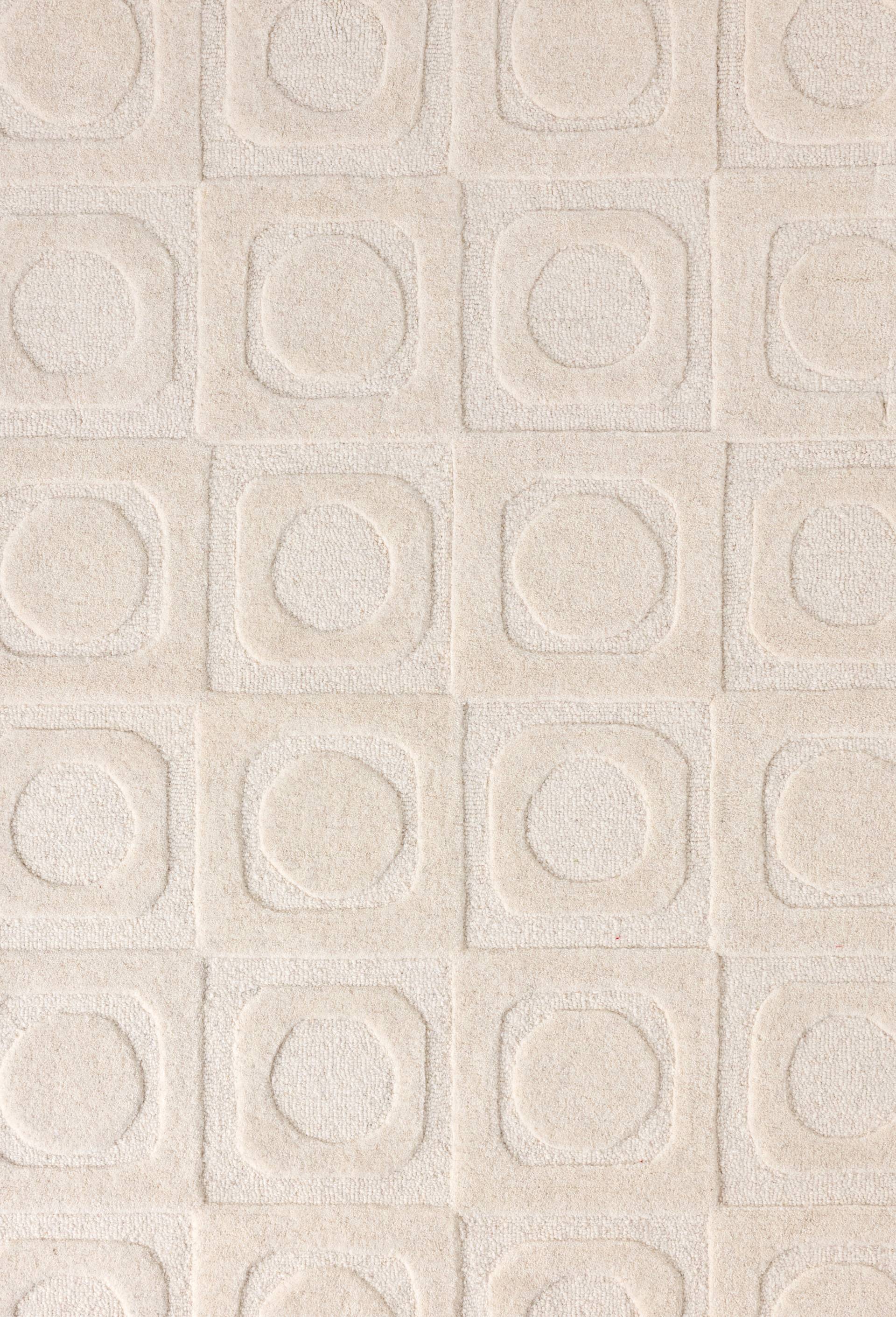 Tapis tuft&eacute;, 120x180cm, 100% laine, Ecru, large image number 1.0