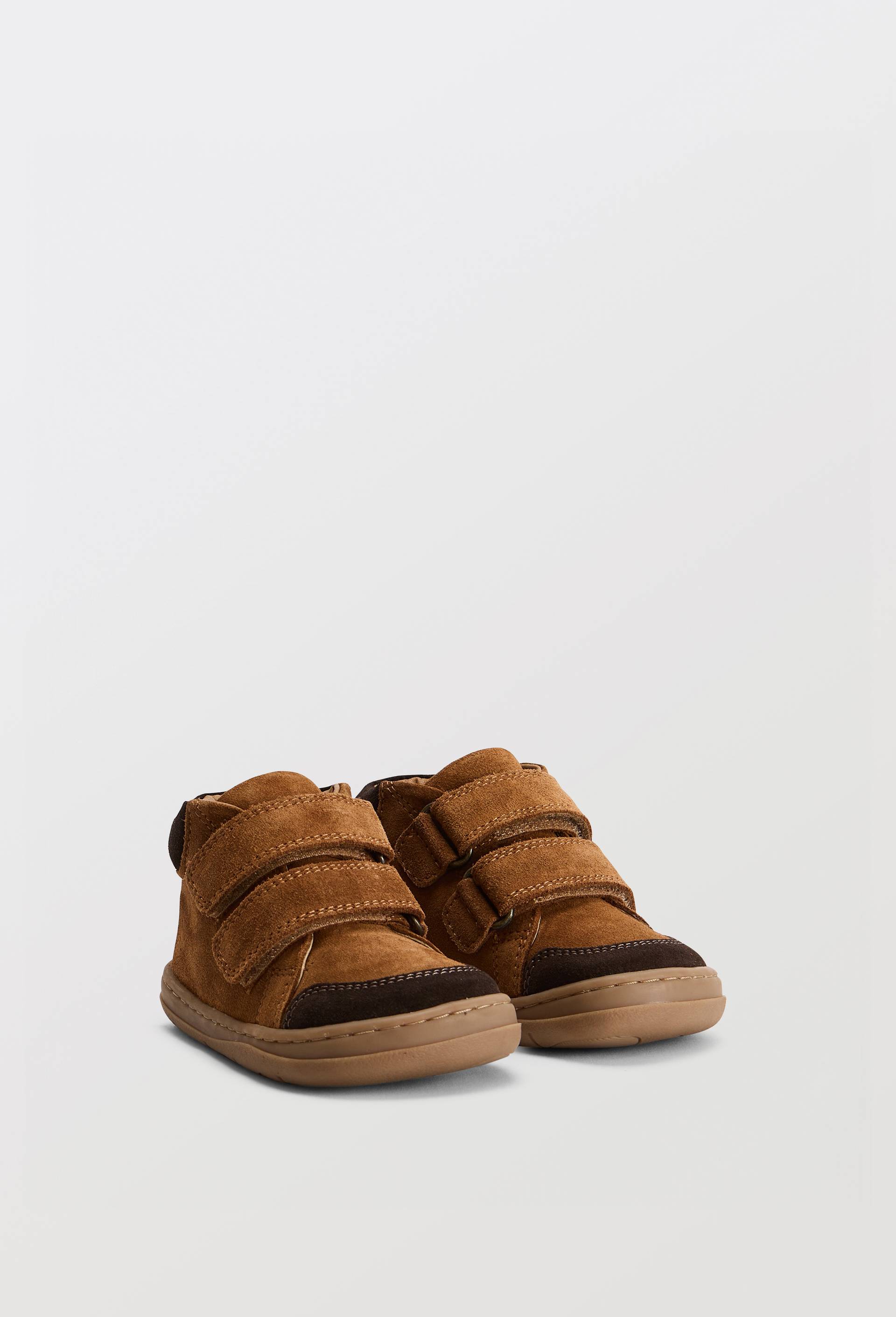 Chaussures &agrave; scratch en cuir, Brun clair, large image number 0