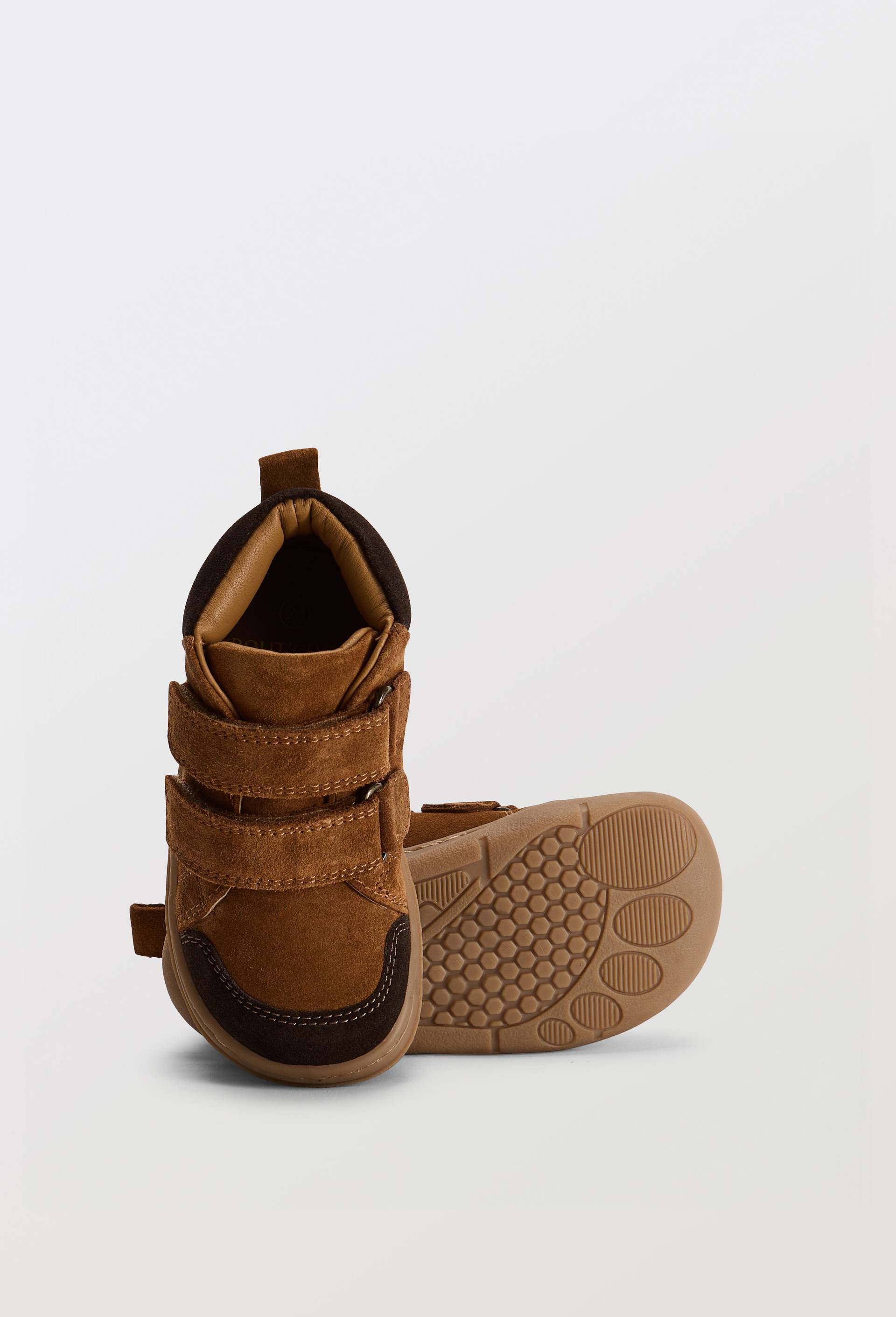 Chaussures &agrave; scratch en cuir, Brun clair, large image number 2.0