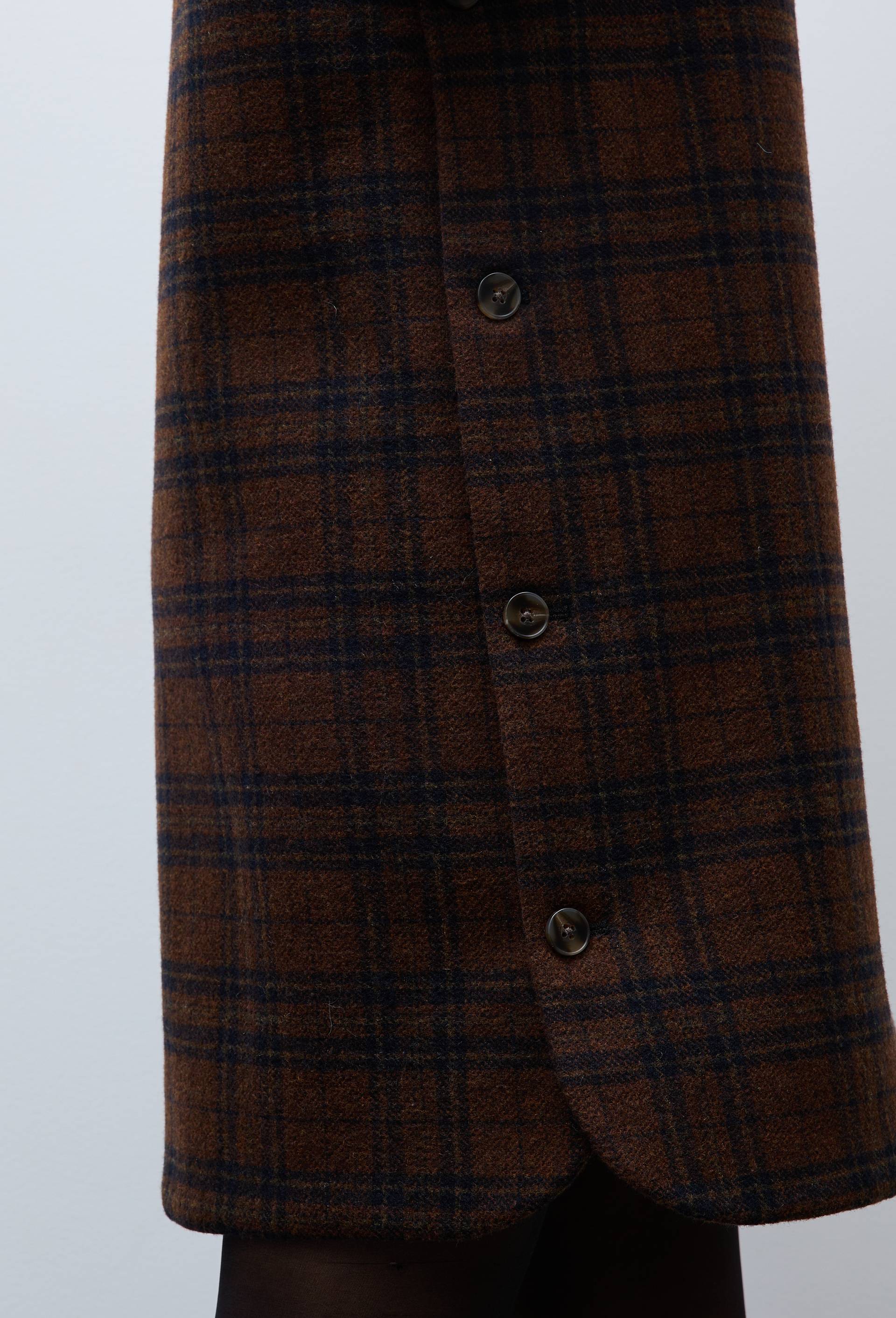 Robe courte sans manches contenant de la laine, Brun, large image number 1.0