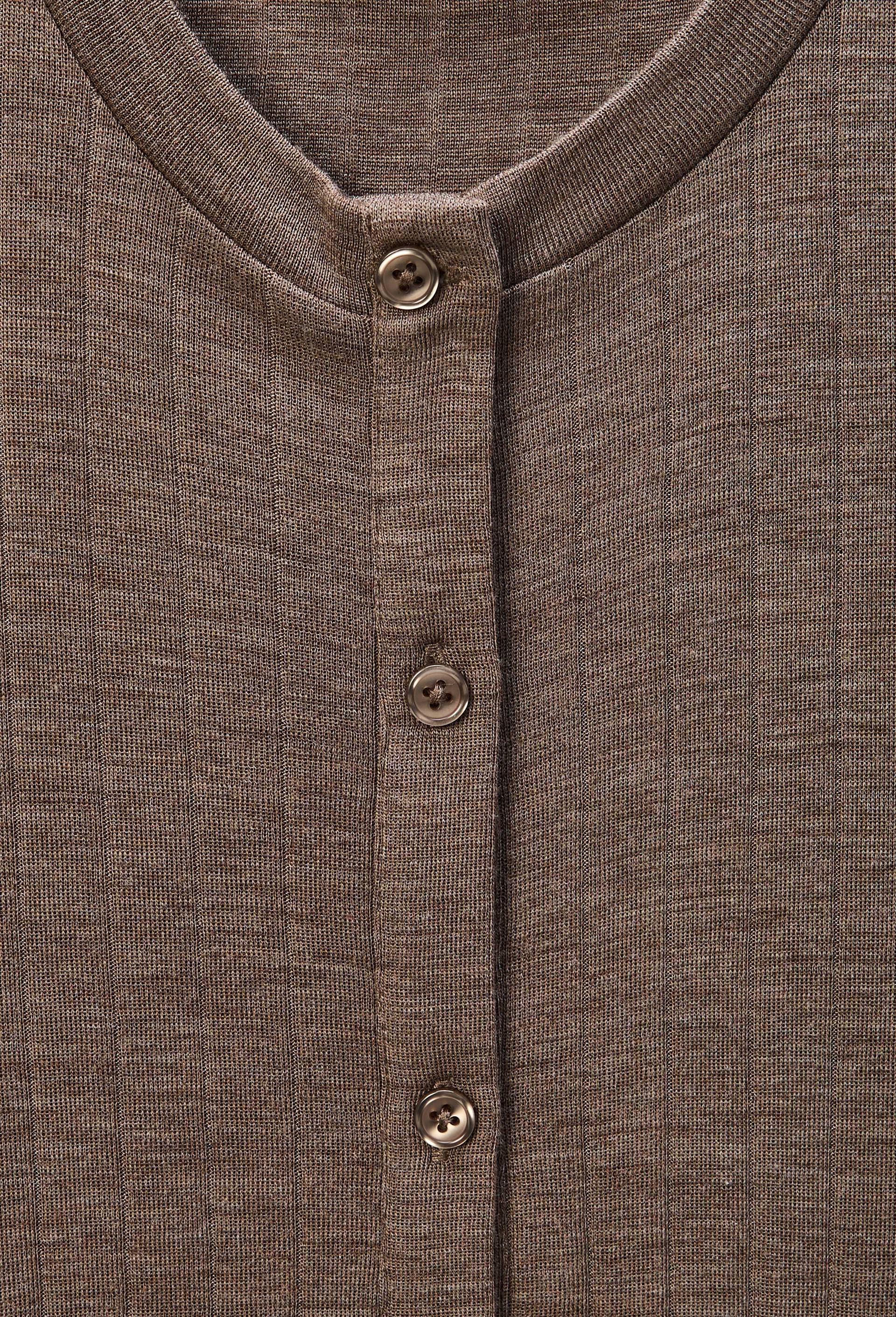 Cardigan uni en laine et soie, Beige, large image number 4