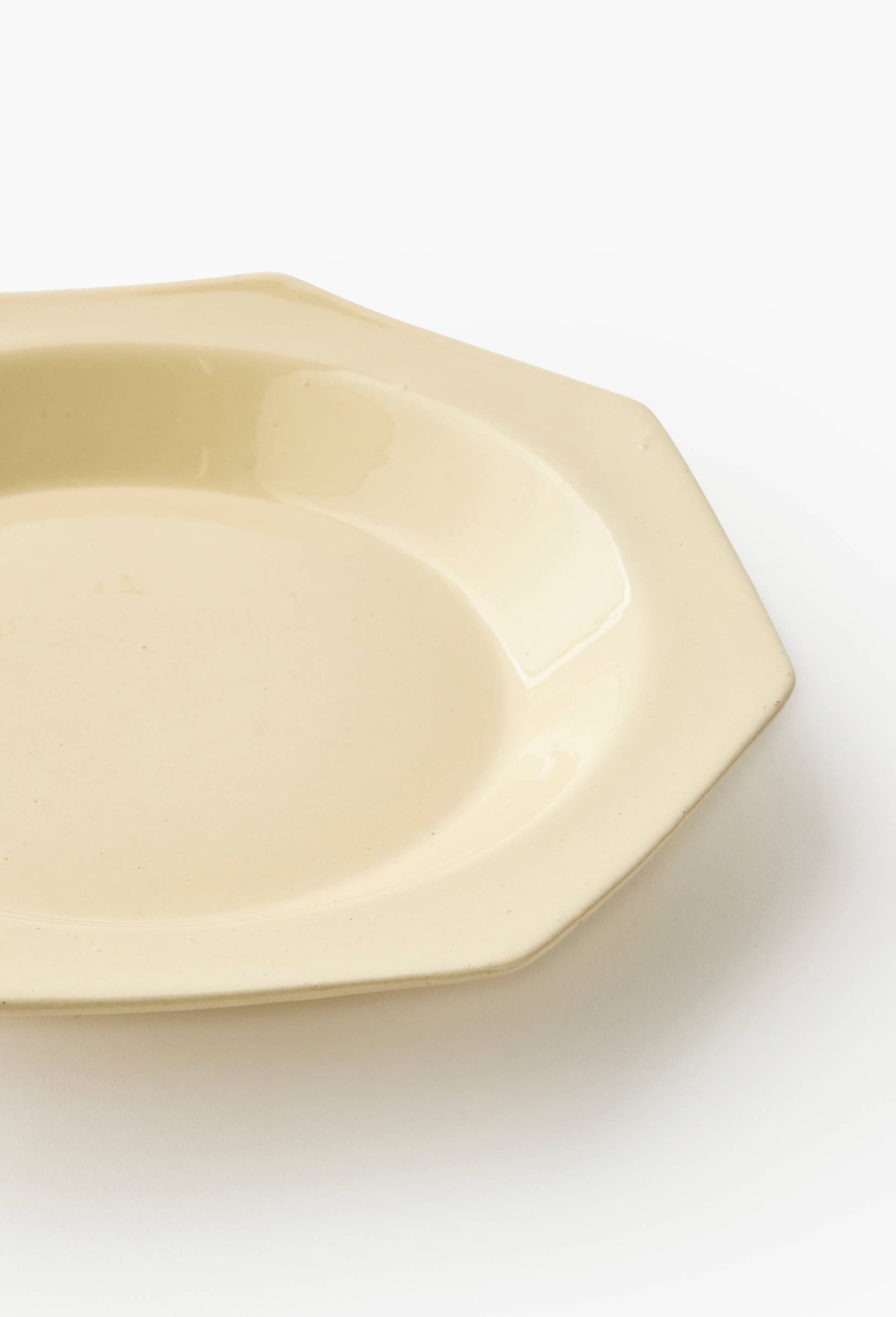 Assiette creuse, forme octogonale, 20cm, Ecru, large image number 1.0