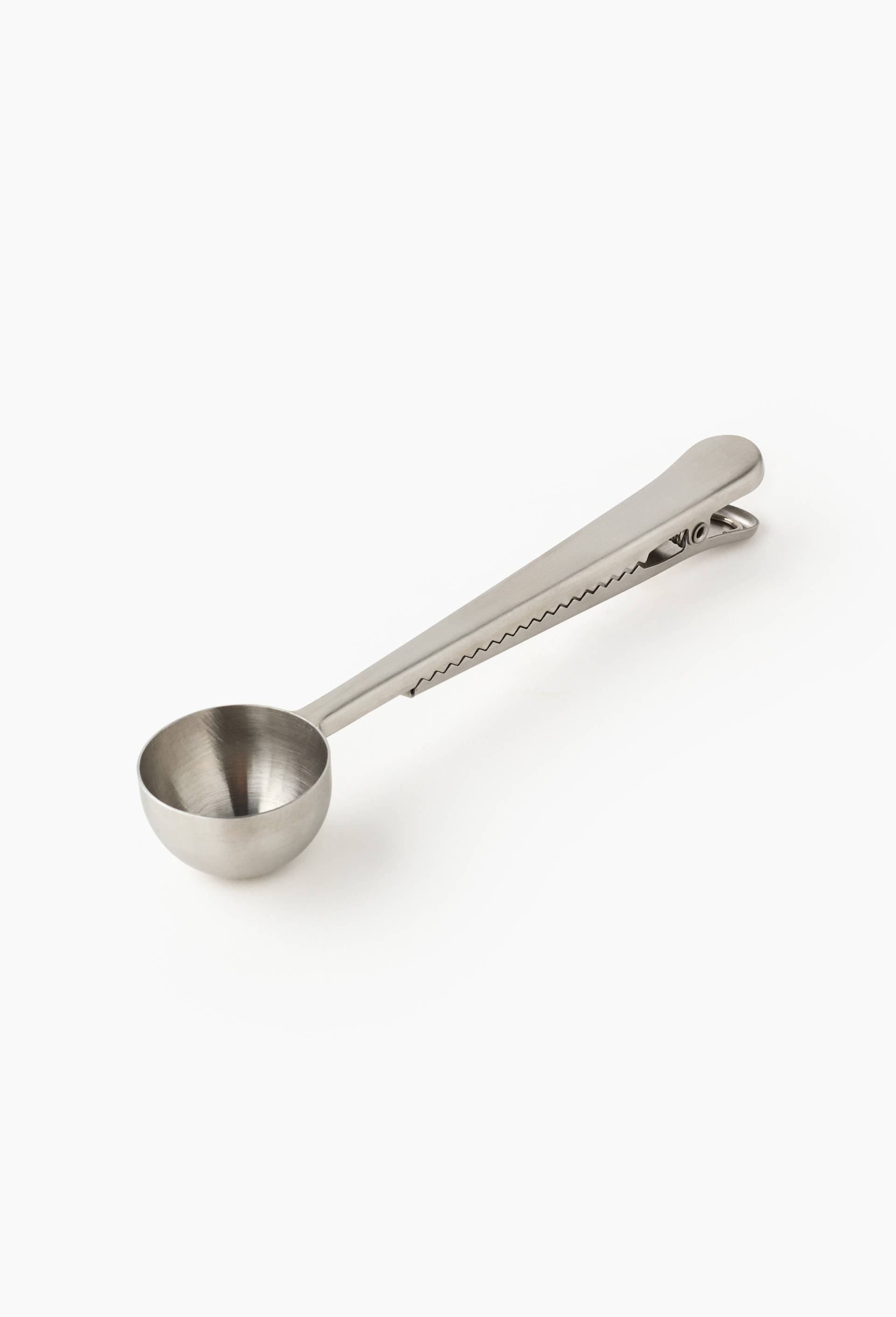 Cuill&egrave;re et pince &agrave; caf&eacute;, en acier inoxydable, Argent, large image number 0