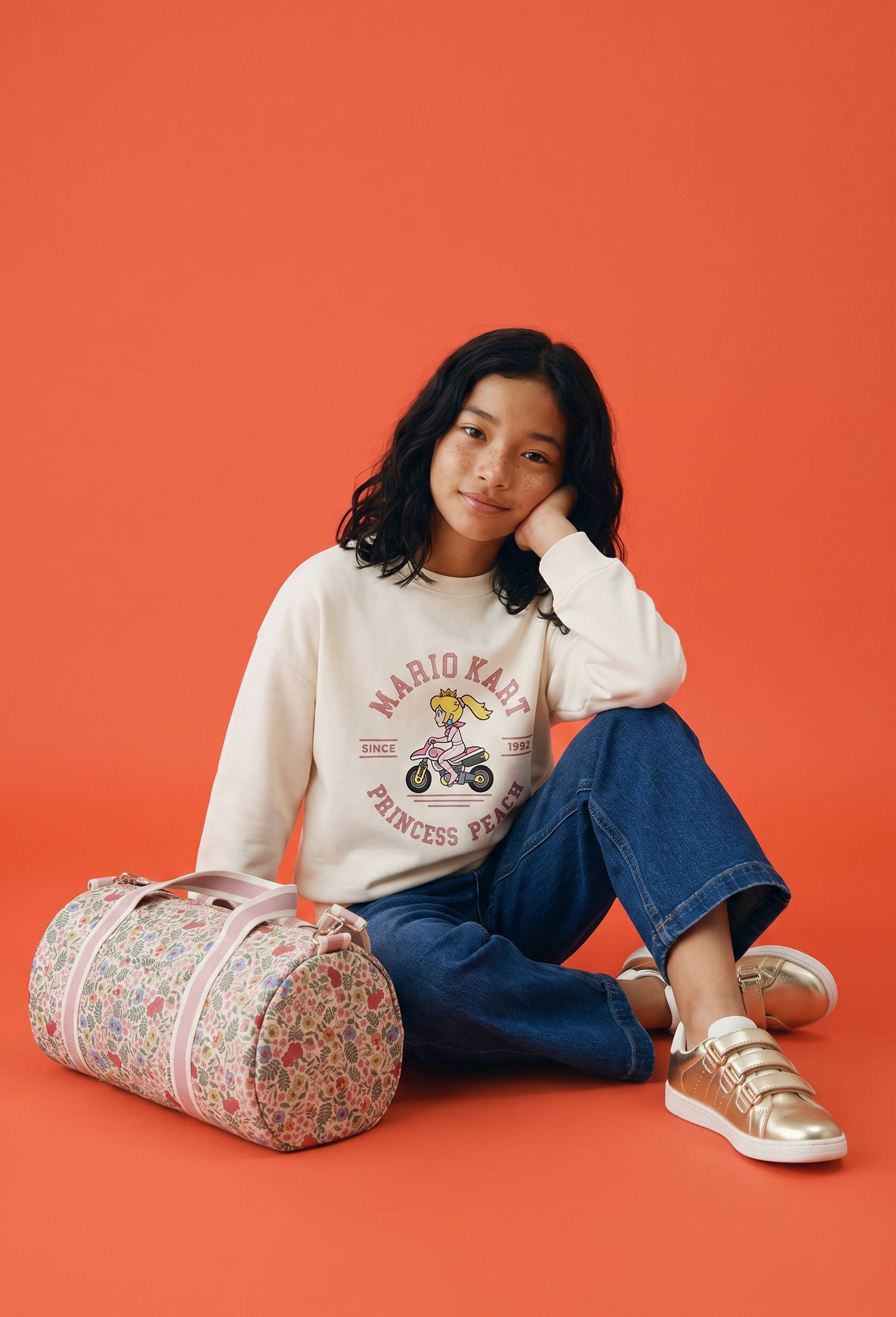 SWEAT EN MOLLETON PEACH, Beige clair, large image number 0.0