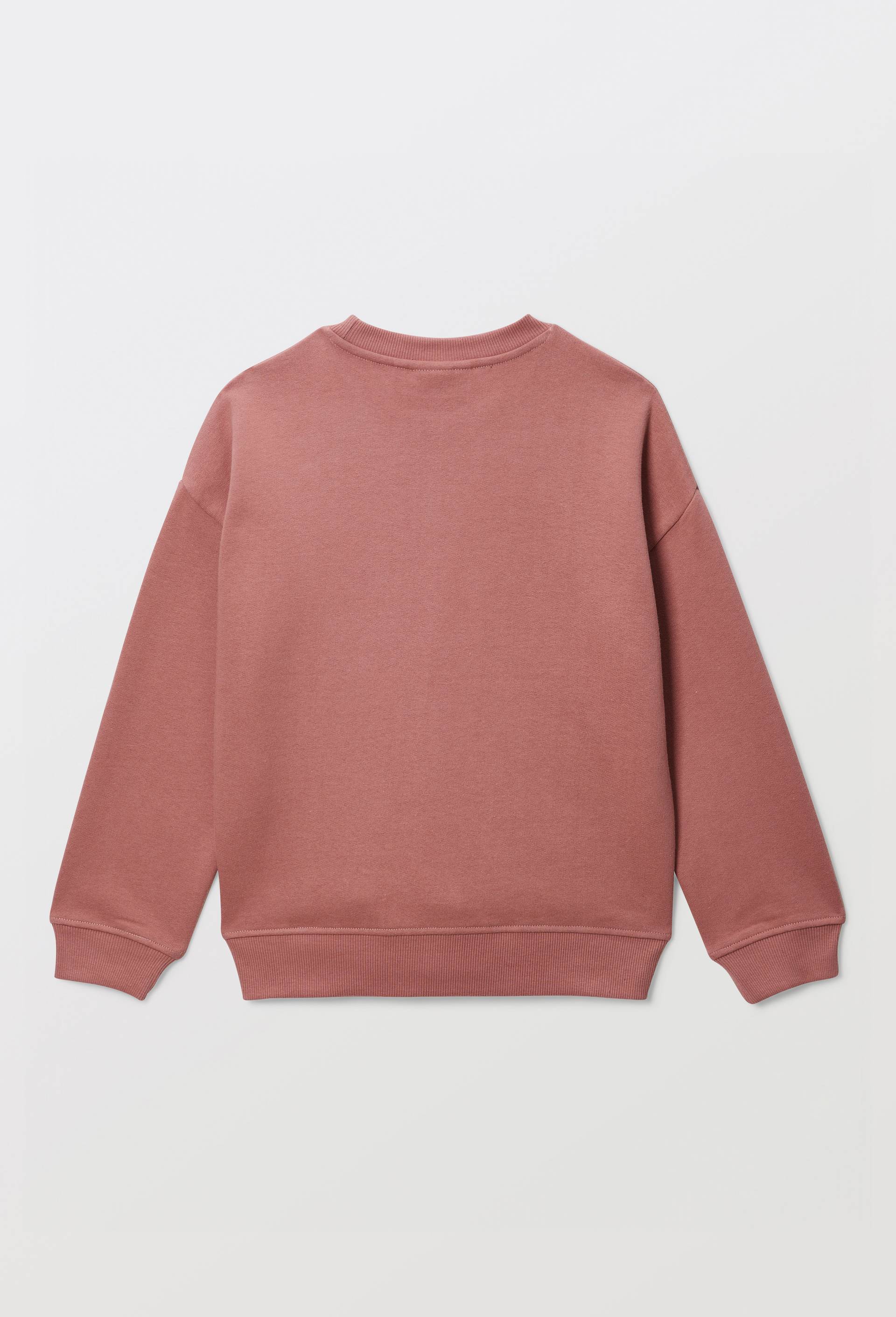 Sweat MARIO imprim&eacute; en coton BIO GOTS, Rose, large image number 3.0