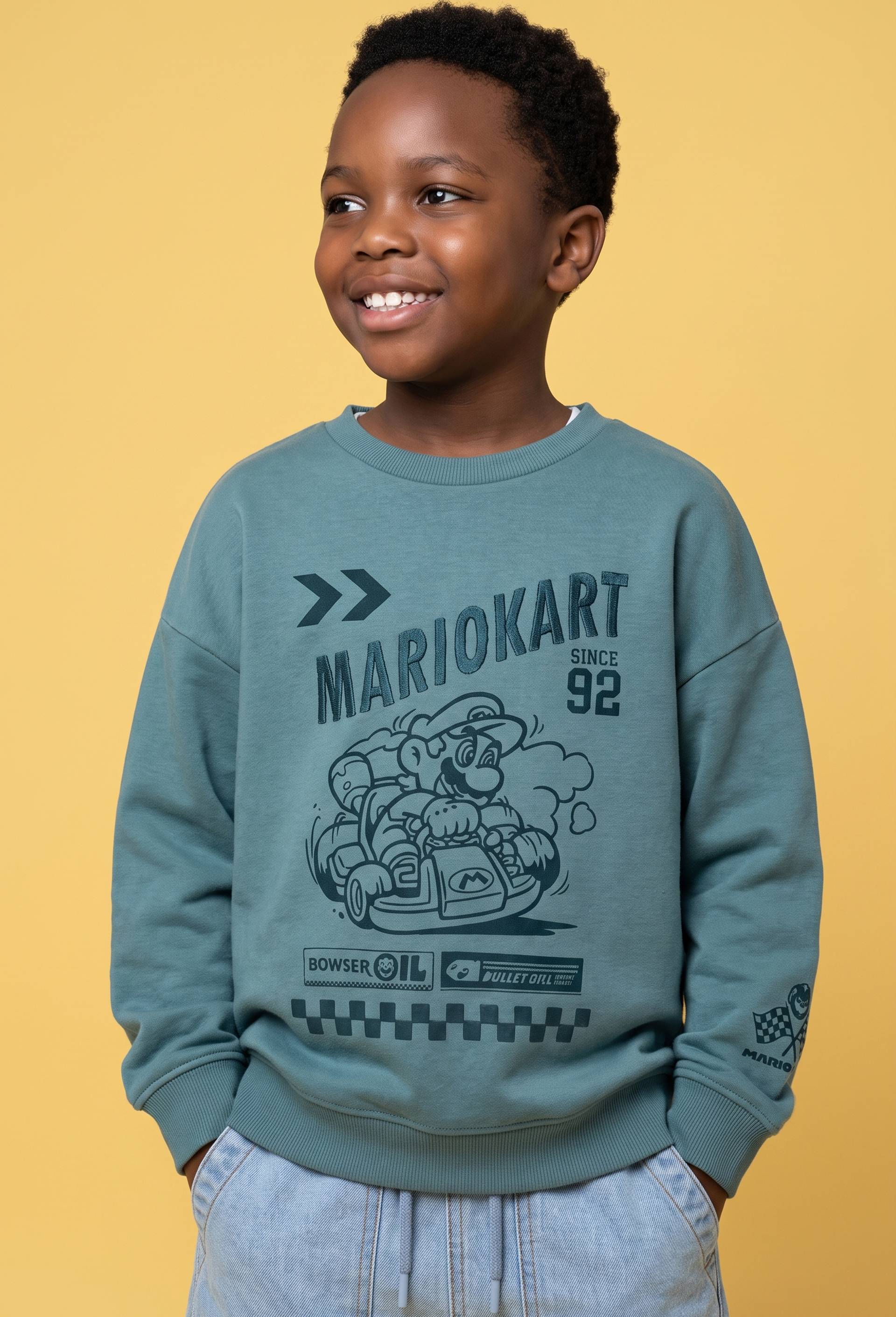 SWEAT EN MOLLETON MARIO KART, Vert, large image number 1.0