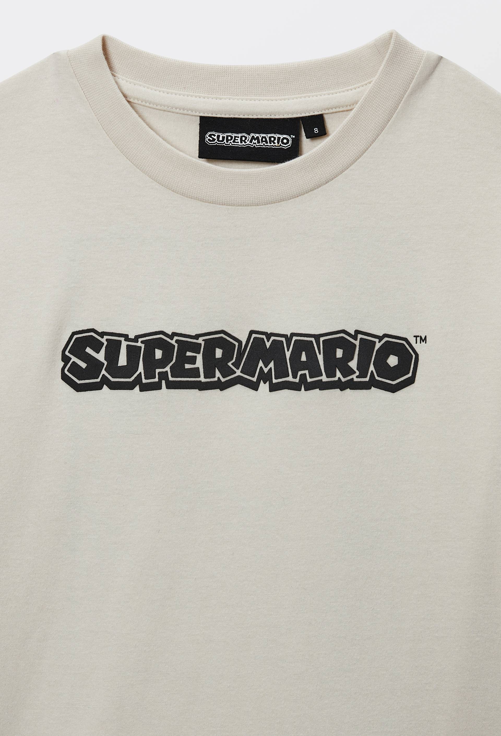 T-shirt MARIO manches courtes imprim&eacute; en coton BIO GOTS, Blanc, large image number 5