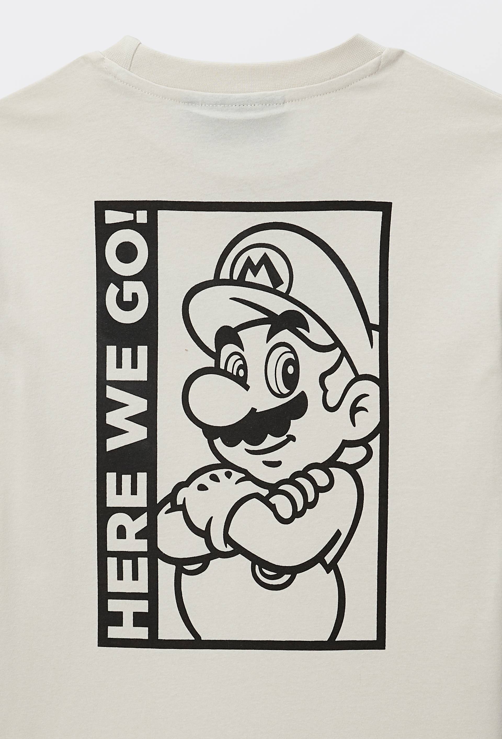 T-shirt MARIO manches courtes imprim&eacute; en coton BIO GOTS, Blanc, large image number 6.0