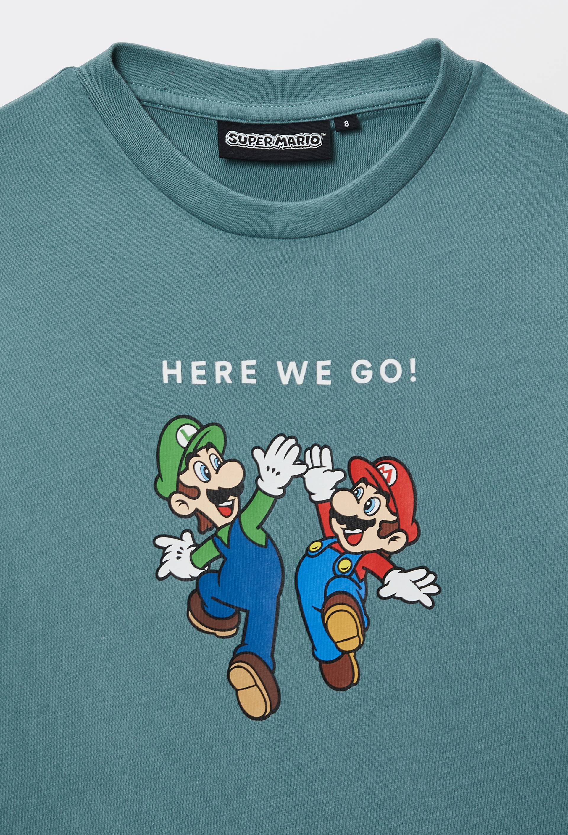 T-shirt MARIO KART manches courtes imprim&eacute; en coton BIO GOTS, Vert, large image number 4