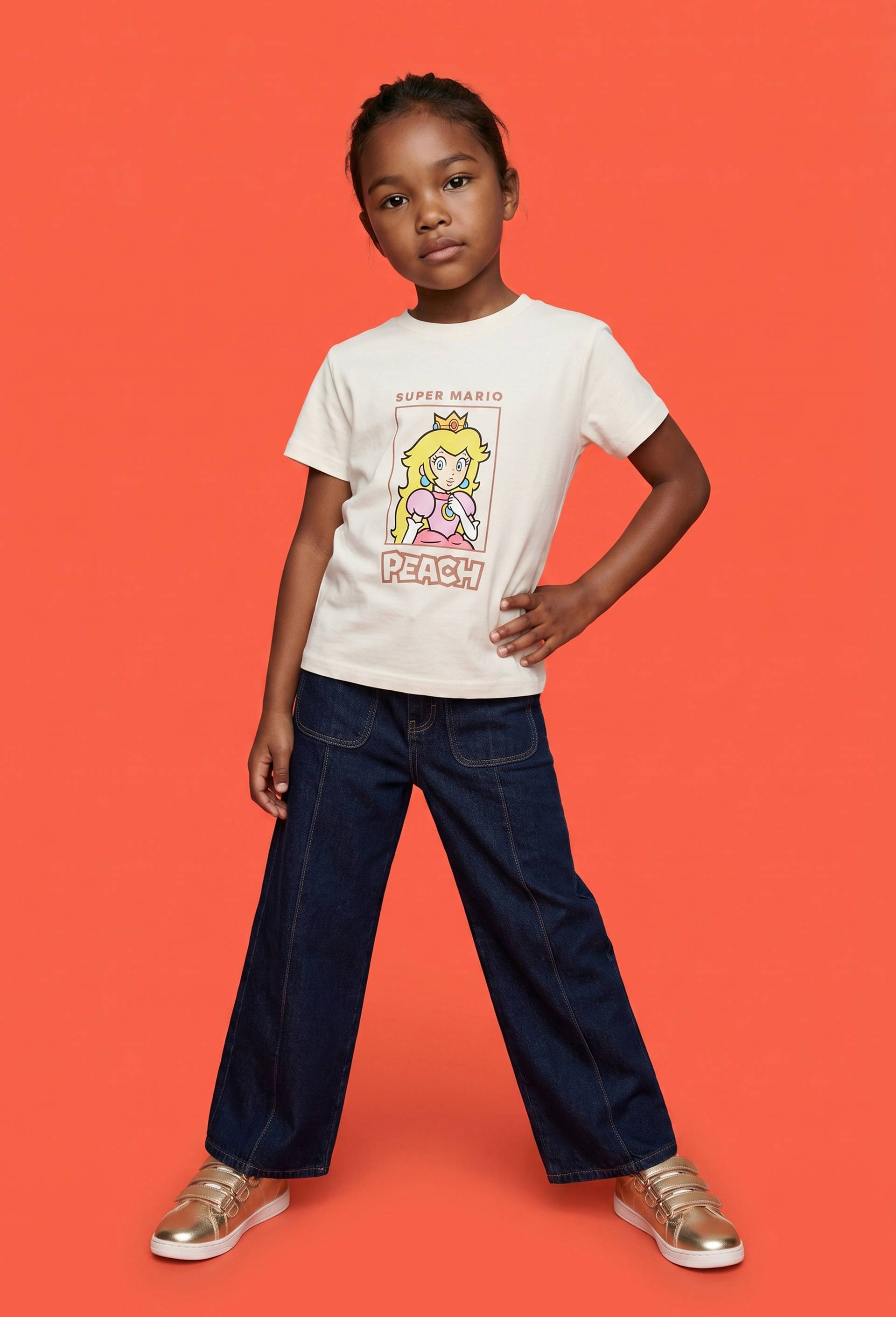 T-shirt MARIO manches courtes imprim&eacute; en coton BIO GOTS, Beige clair, large image number 1.0