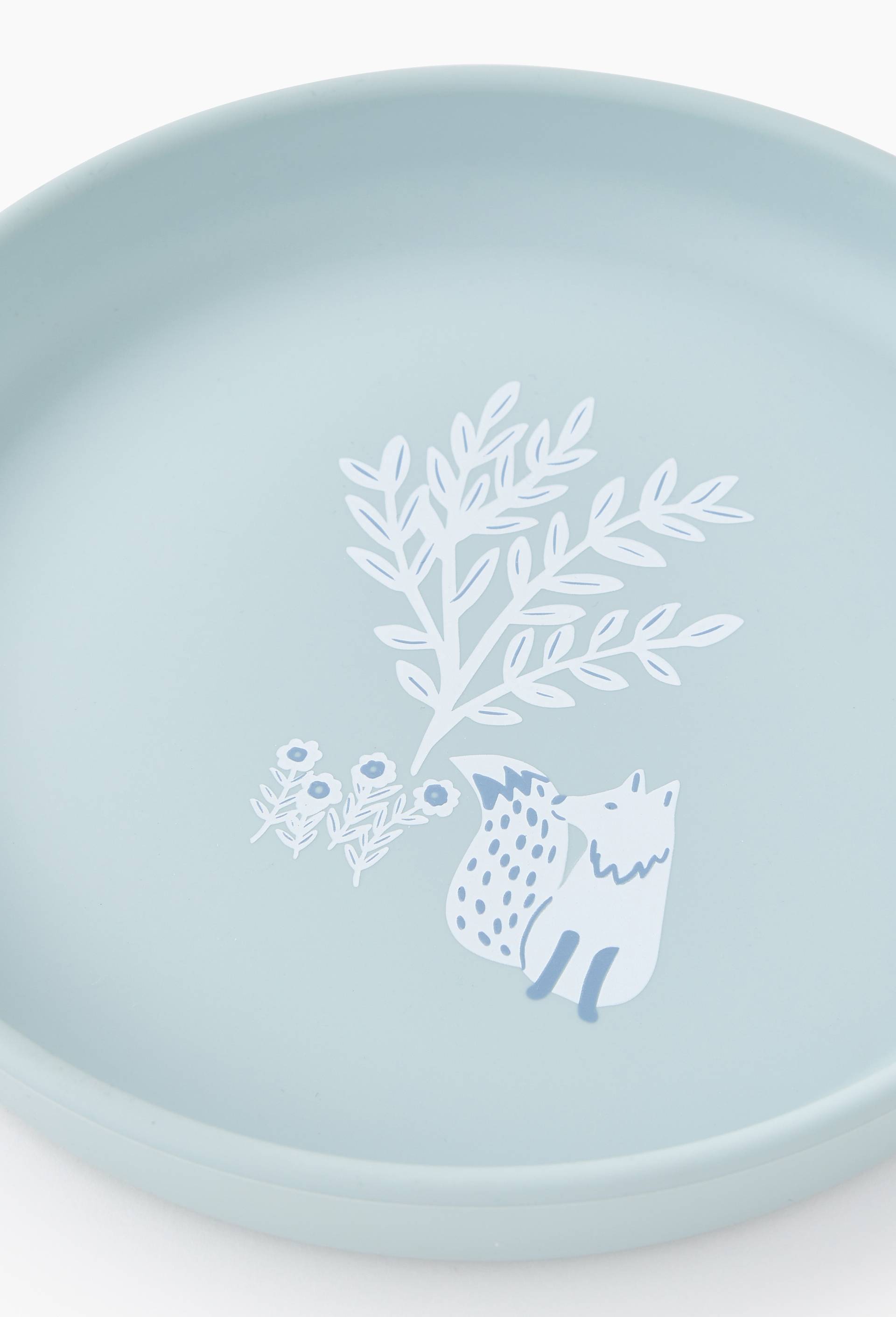 Assiette imprim&eacute;e, 18,4x2,5 cm, en silicone, Vert clair, large image number 2