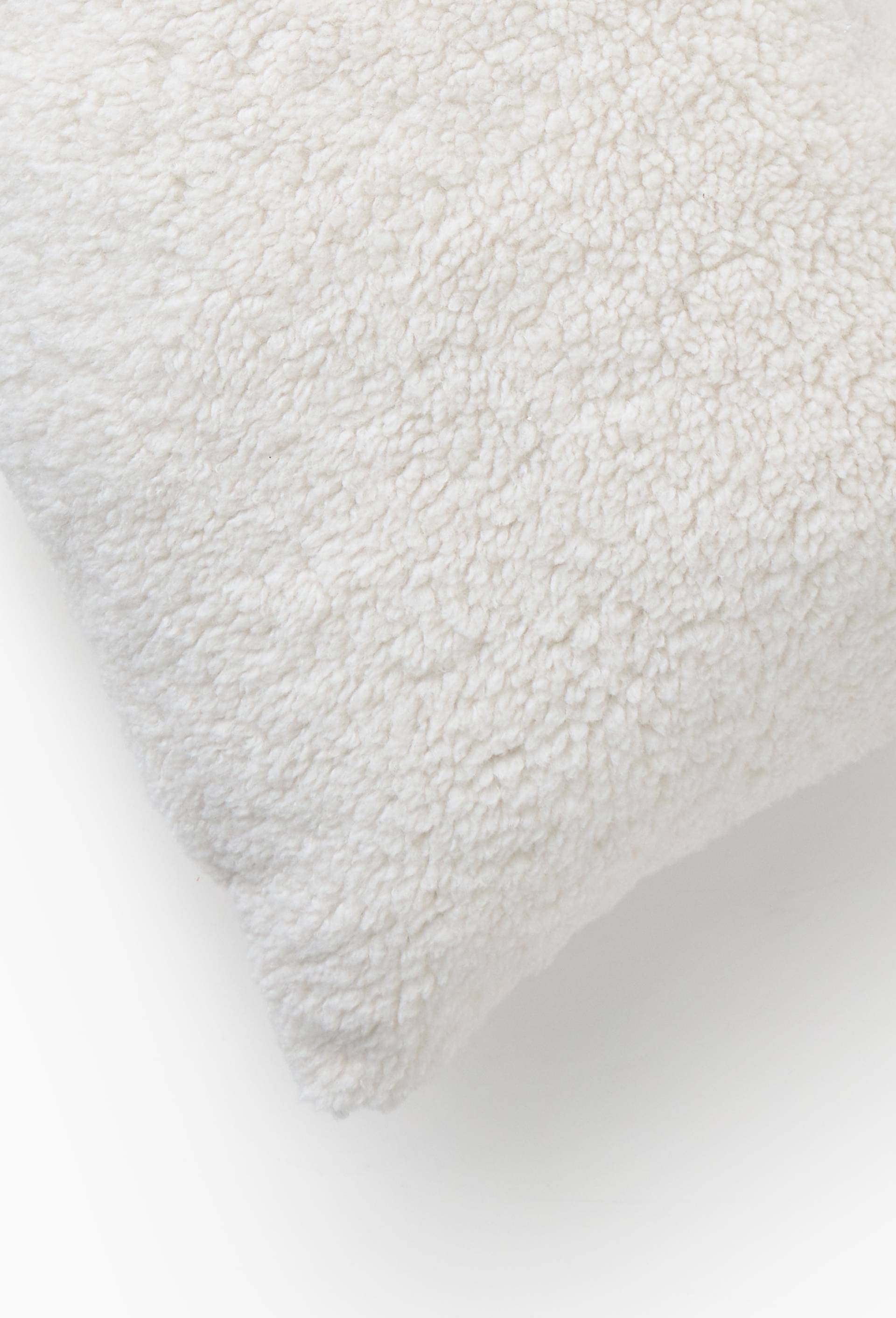 Coussin sherpa blanc, 40x60cm, 100% polyester, Blanc, large image number 1