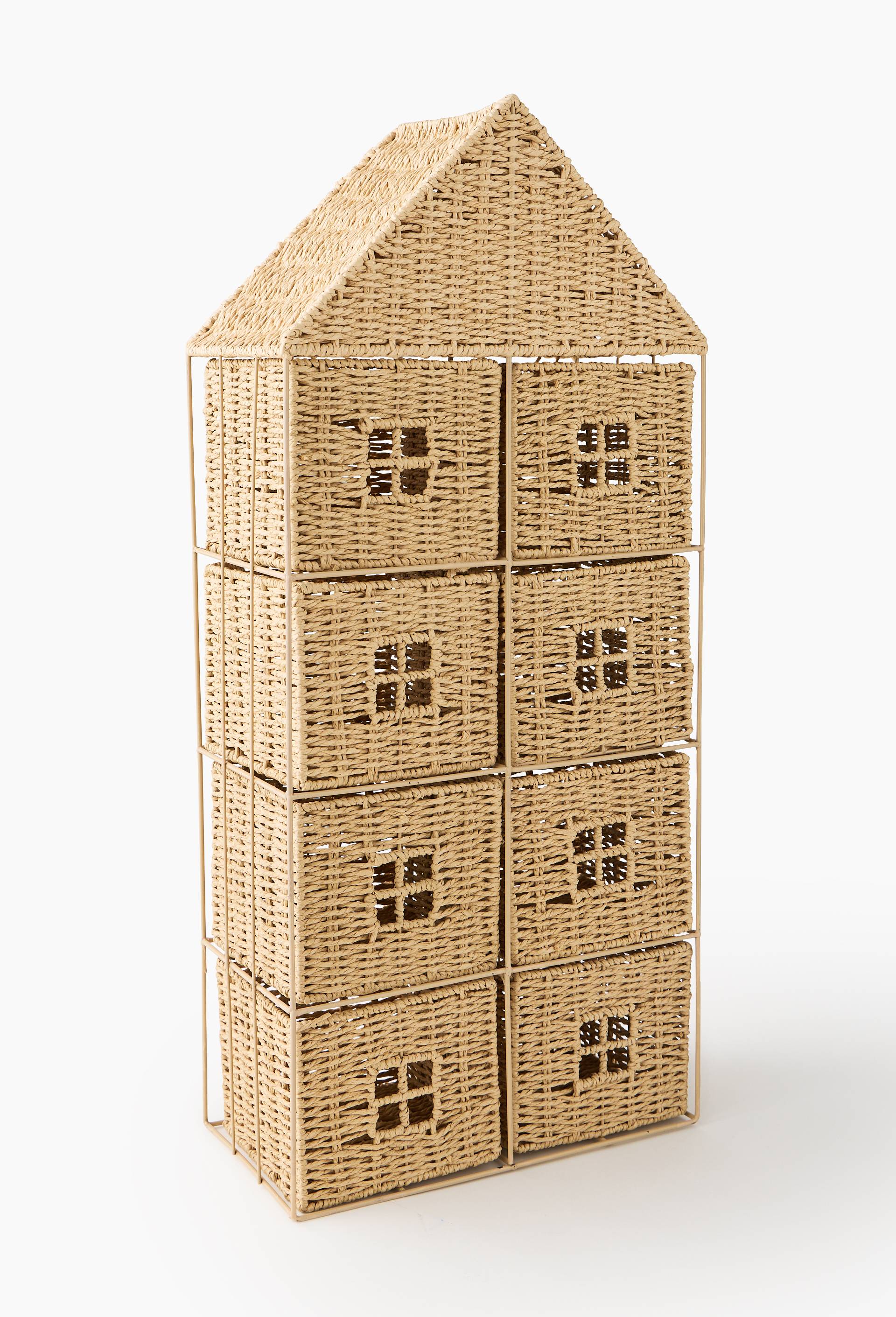 Etag&egrave;re rangement maison, 40x20x90cm, en papier, Beige clair, large image number 1