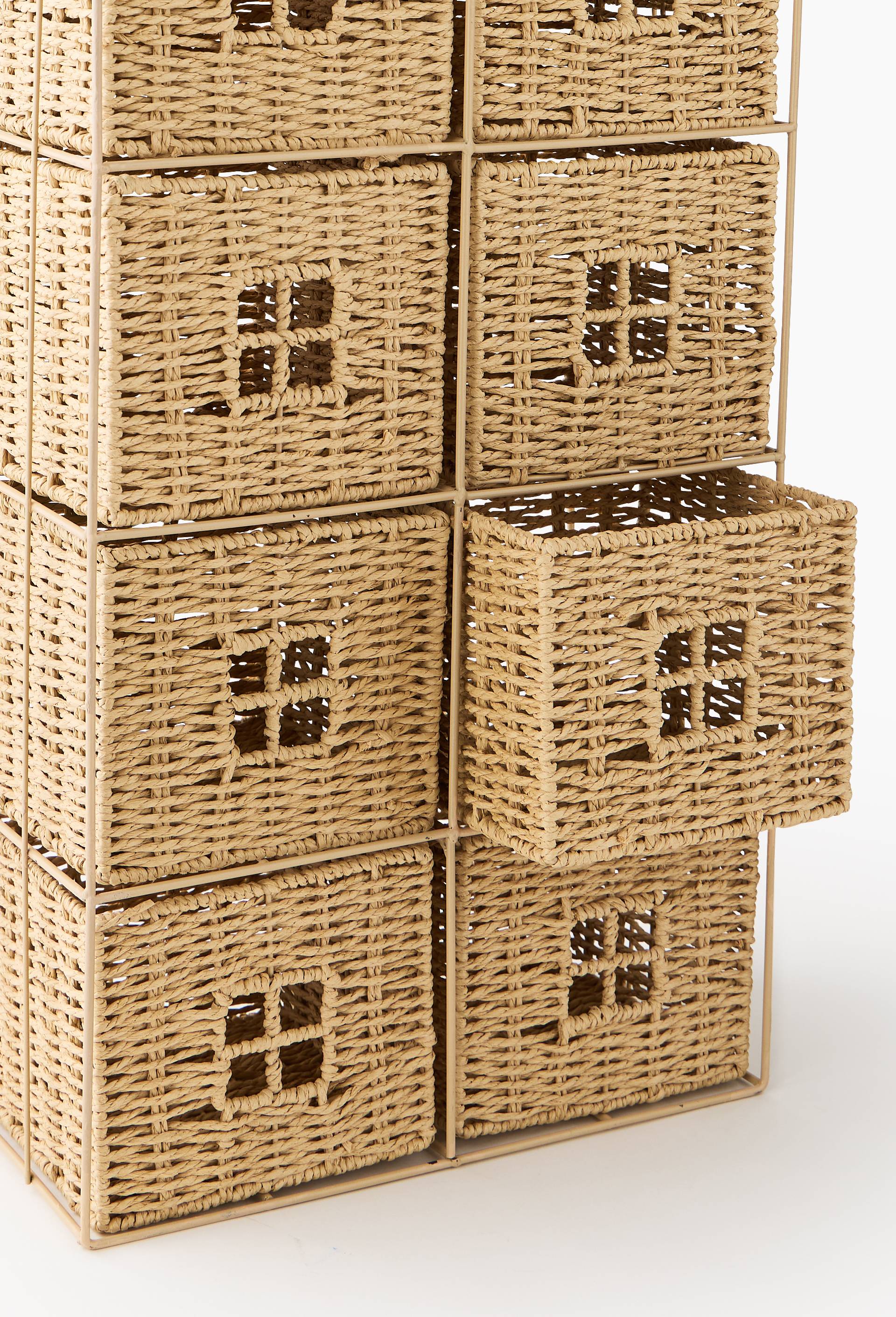 Etag&egrave;re rangement maison, 40x20x90cm, en papier, Beige clair, large image number 2