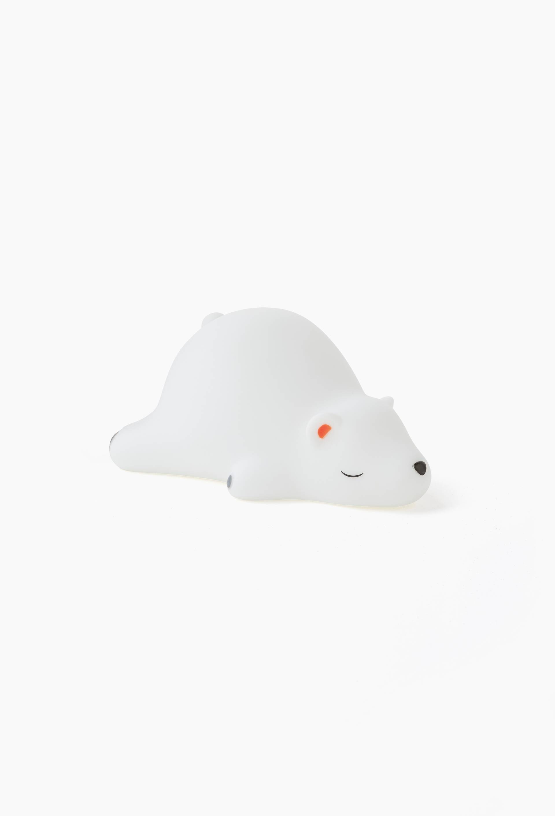 Ours lumineux, 21x13x10cm, en PVC, Blanc, large image number 1.0