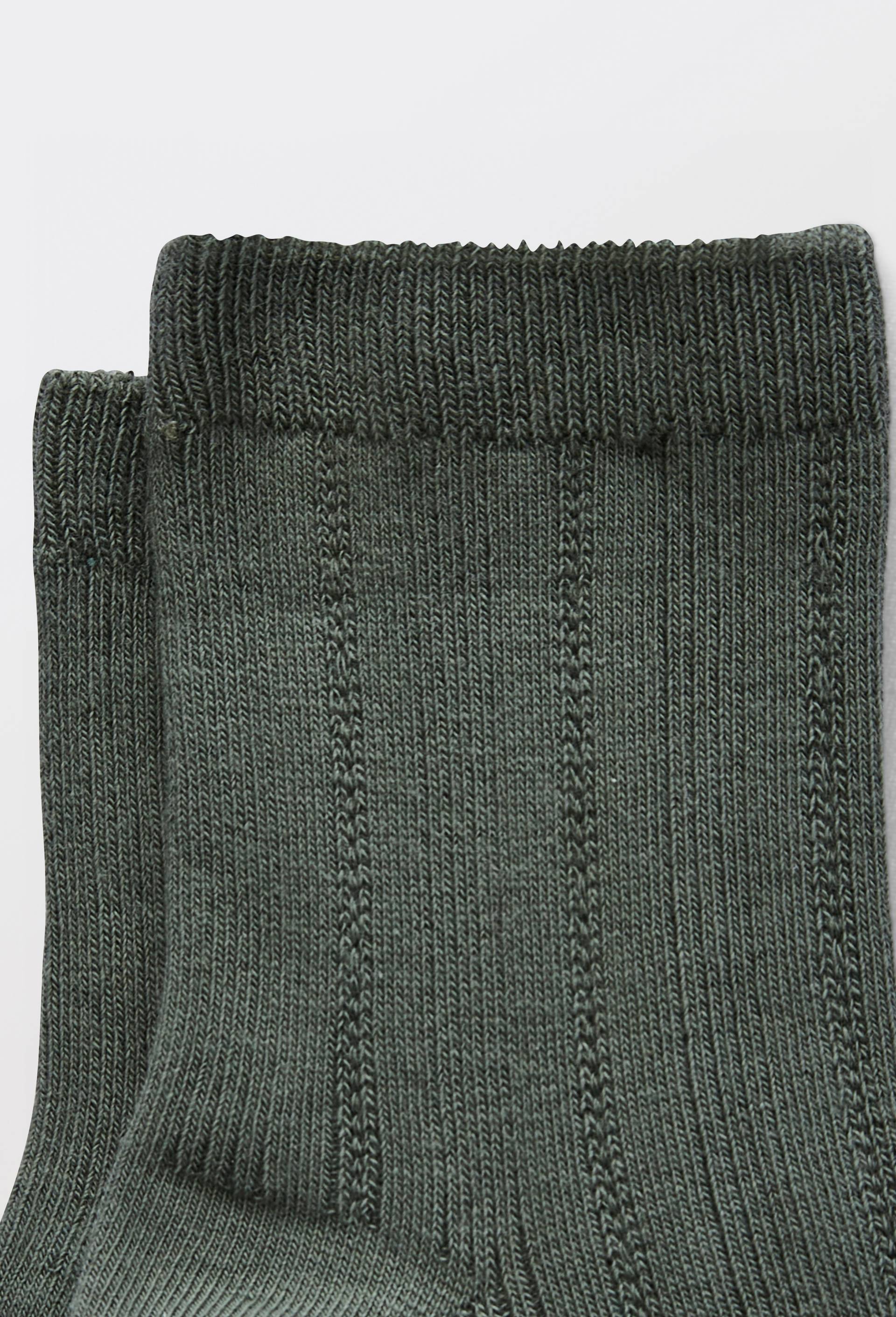 Paire de socquettes en coton DIM, Vert fonc&eacute;, large image number 1.0