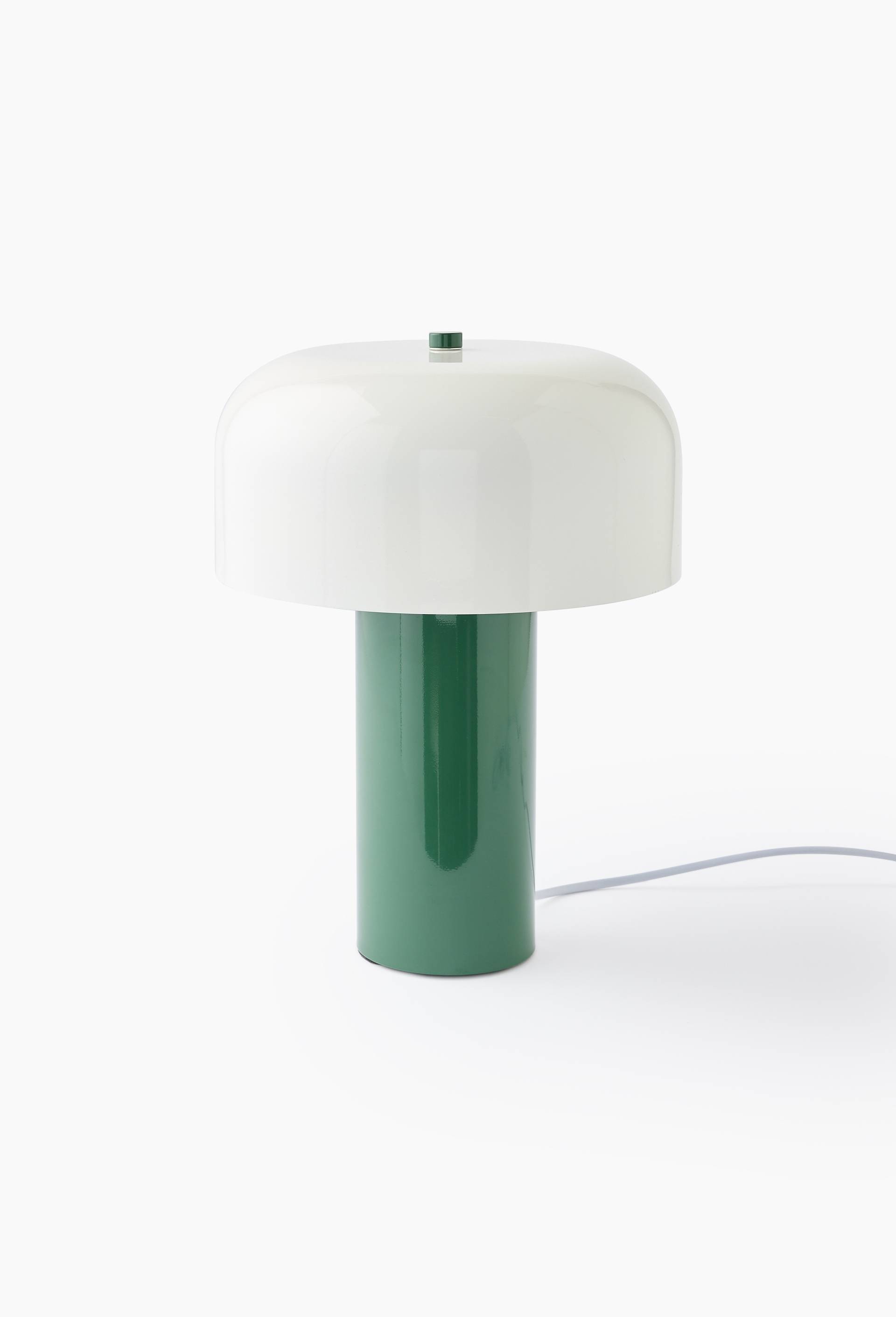 Lampe en acier, 25x25x34cm, Vert fonc&eacute;, large image number 0.0