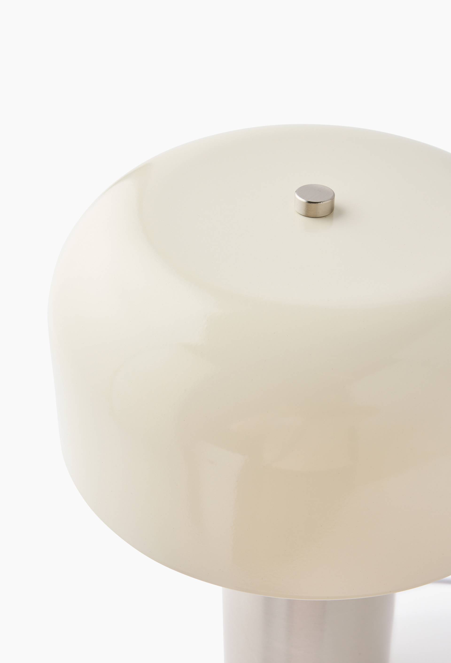Lampe en acier, 25x25x34cm, Blanc, large image number 1