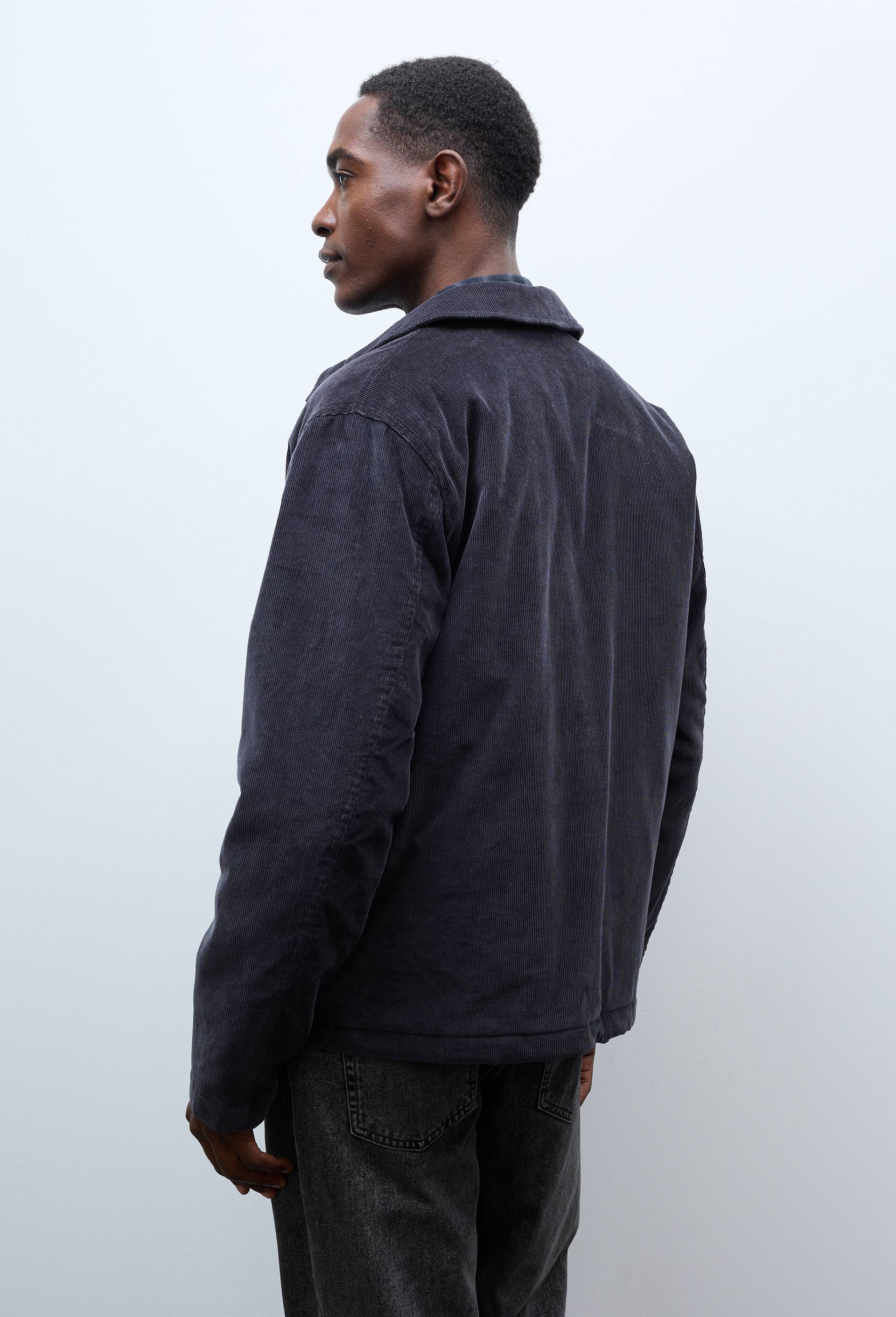 Veste col chemise en velours, Noir, large image number 2.0