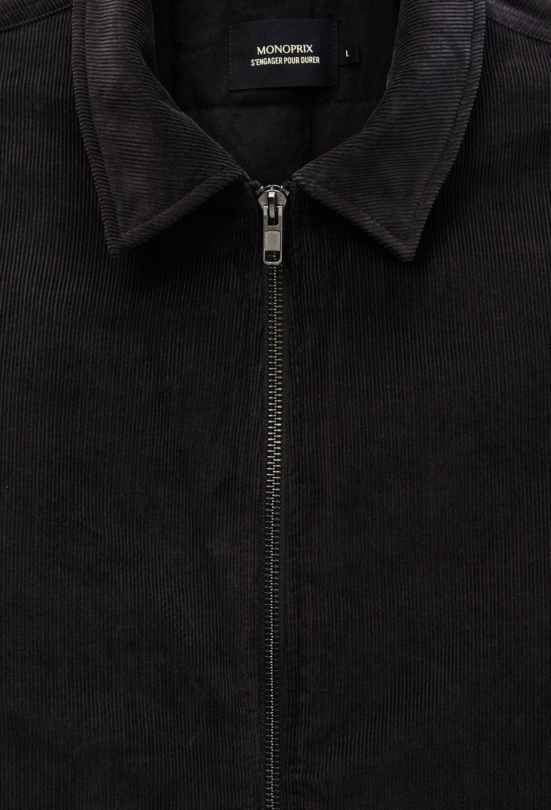 Veste col chemise en velours, Noir, large image number 5.0