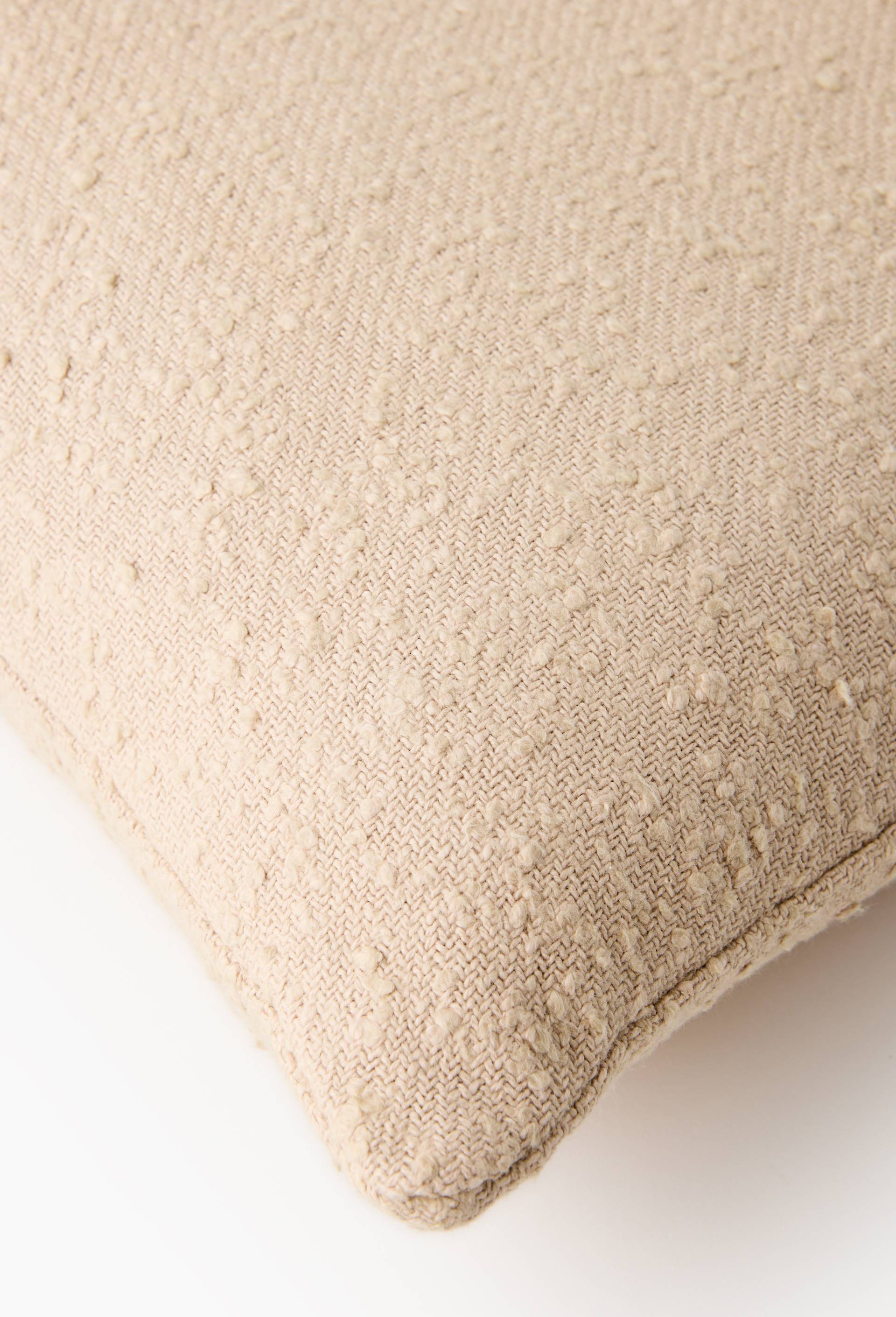 Coussin, 45x45cm, en coton, OEKOTEX, Beige clair, large image number 1