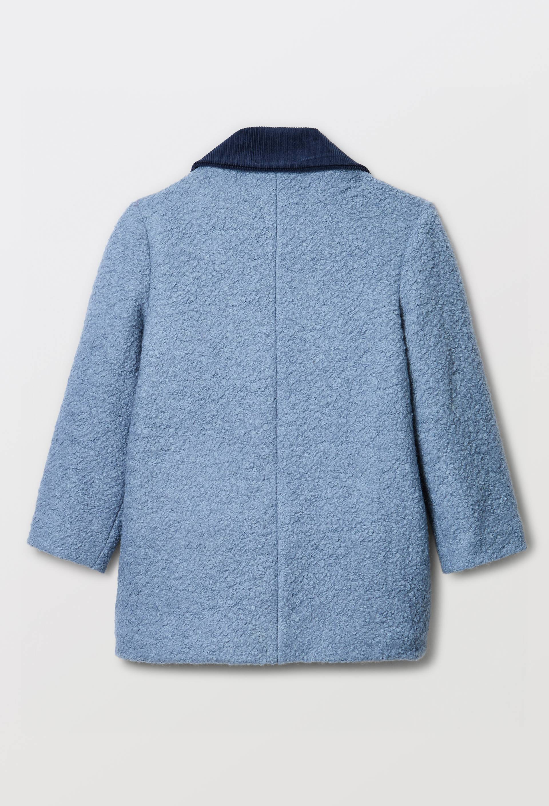 Manteau bouclette et col velours, Bleu, large image number 2.0