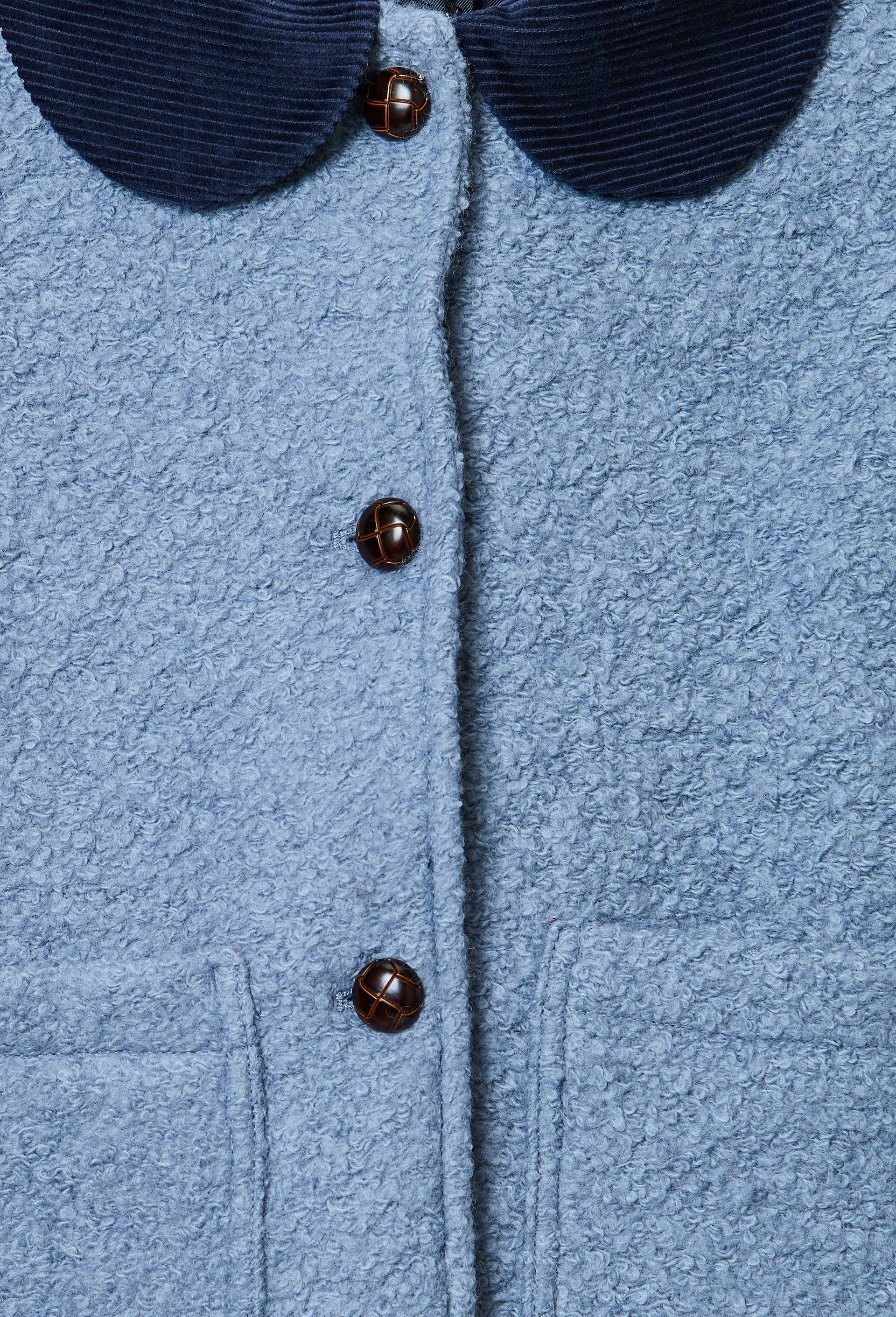 Manteau bouclette et col velours, Bleu, large image number 3.0