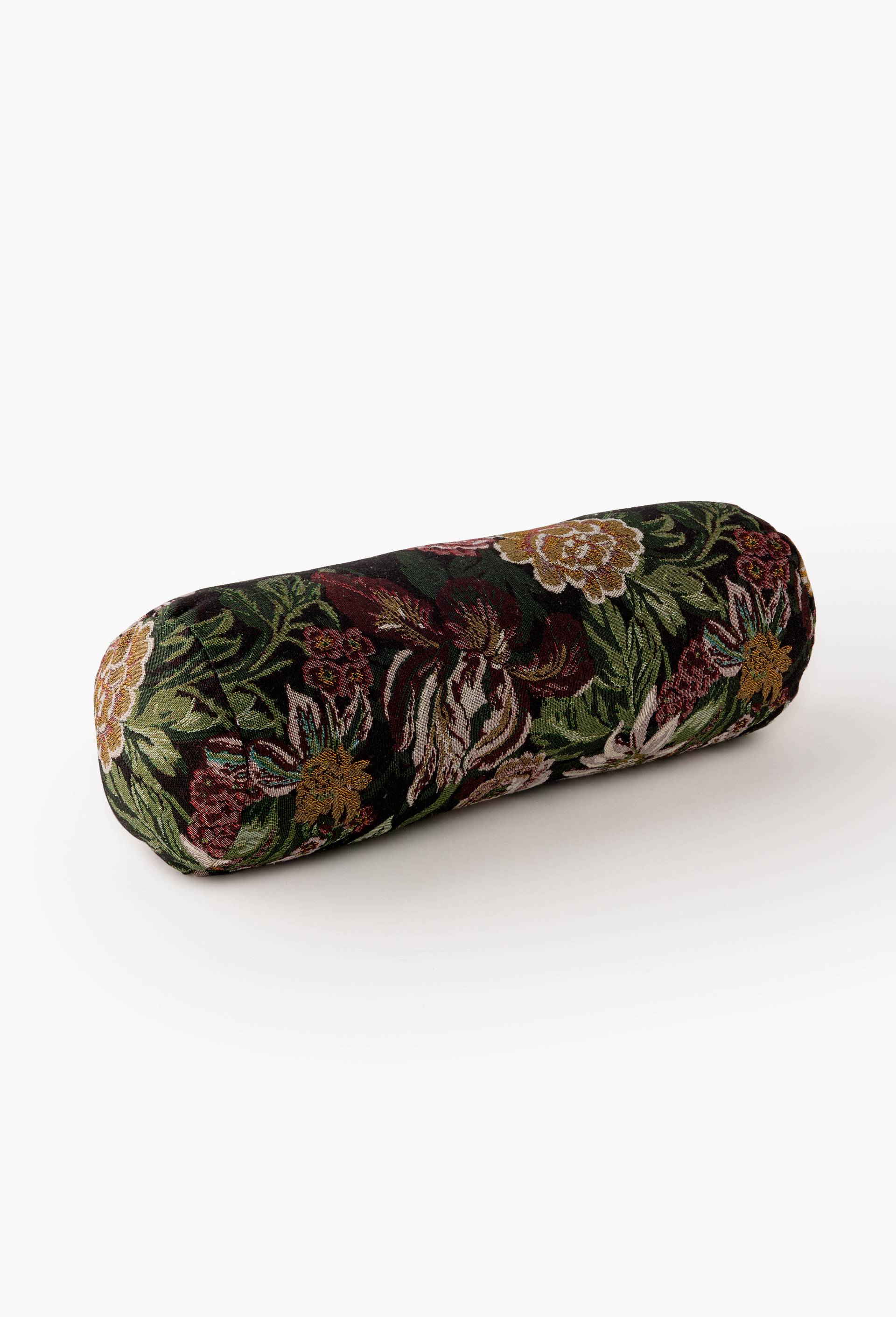 Coussin polochon en jacquard, 42x15cm, Brun fonc&eacute;, large image number 0