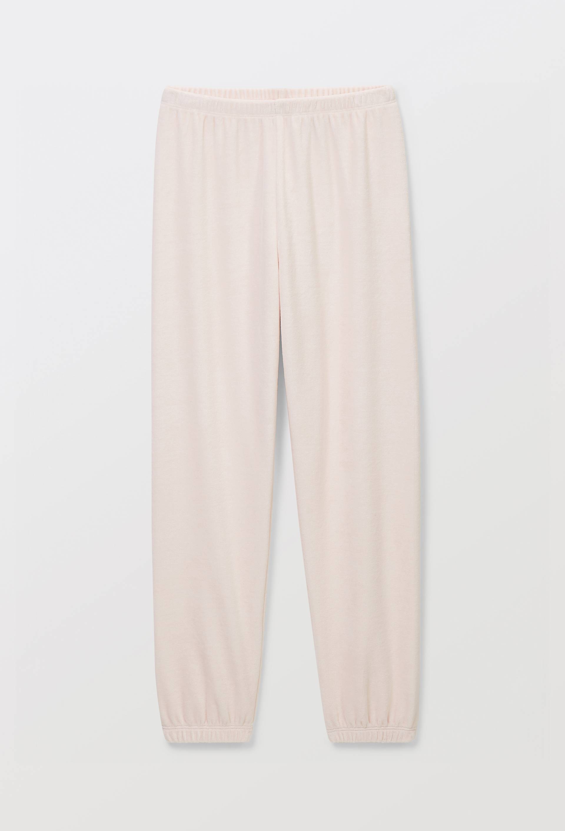 Pyjama velours manches longues avec col claudine uni en coton BIO GOTS, Rose clair, large image number 3