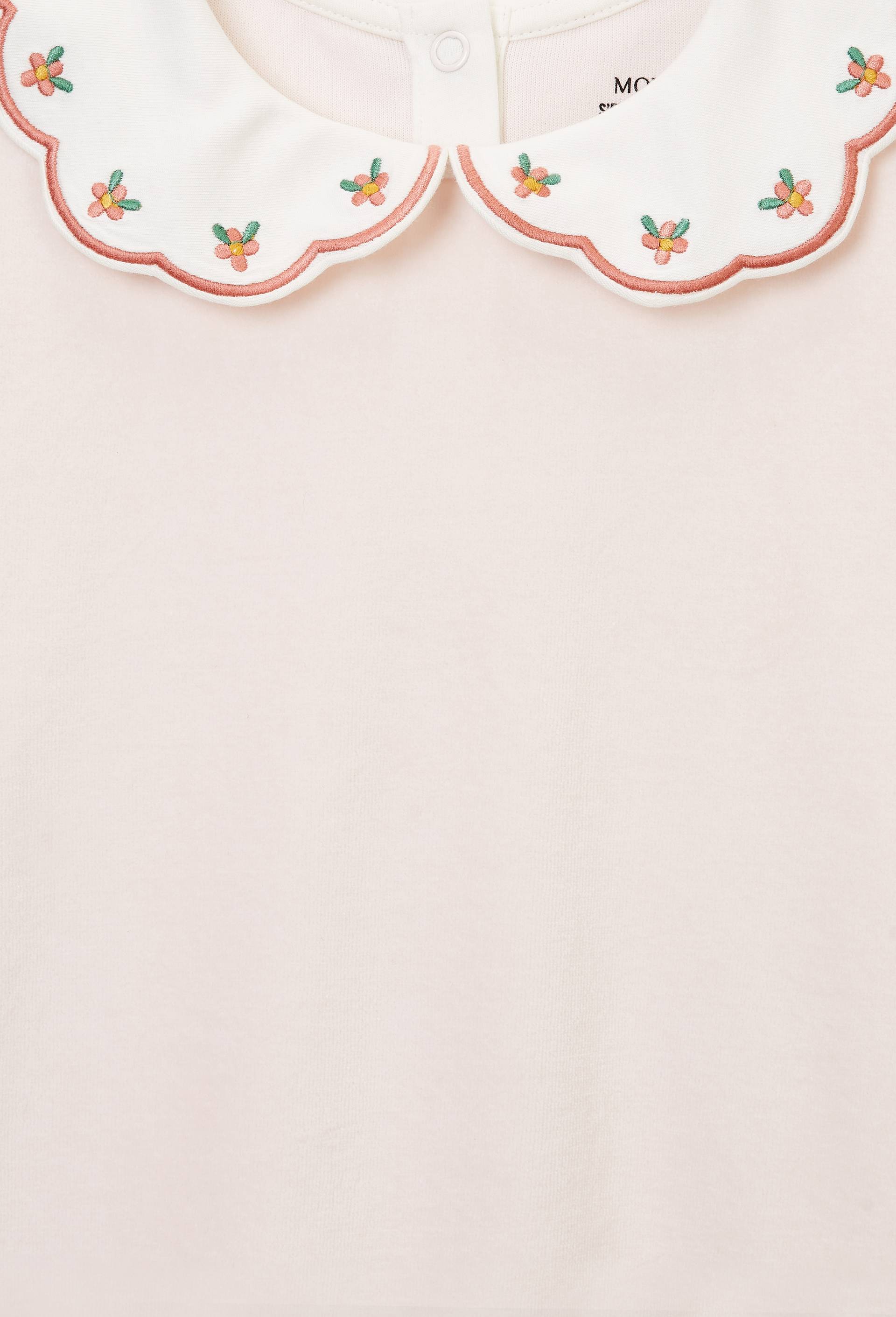 Pyjama velours manches longues avec col claudine uni en coton BIO GOTS, Rose clair, large image number 5