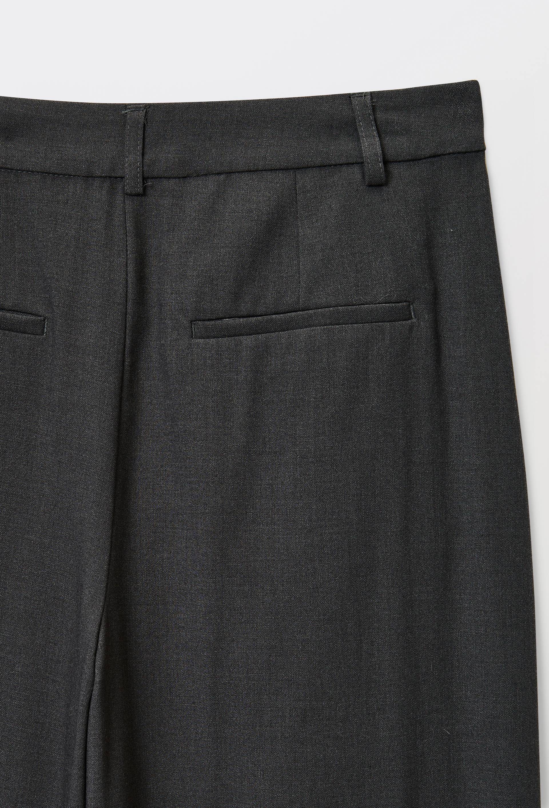 Pantalon large uni &agrave; pinces, Gris fonc&eacute;, large image number 5.0