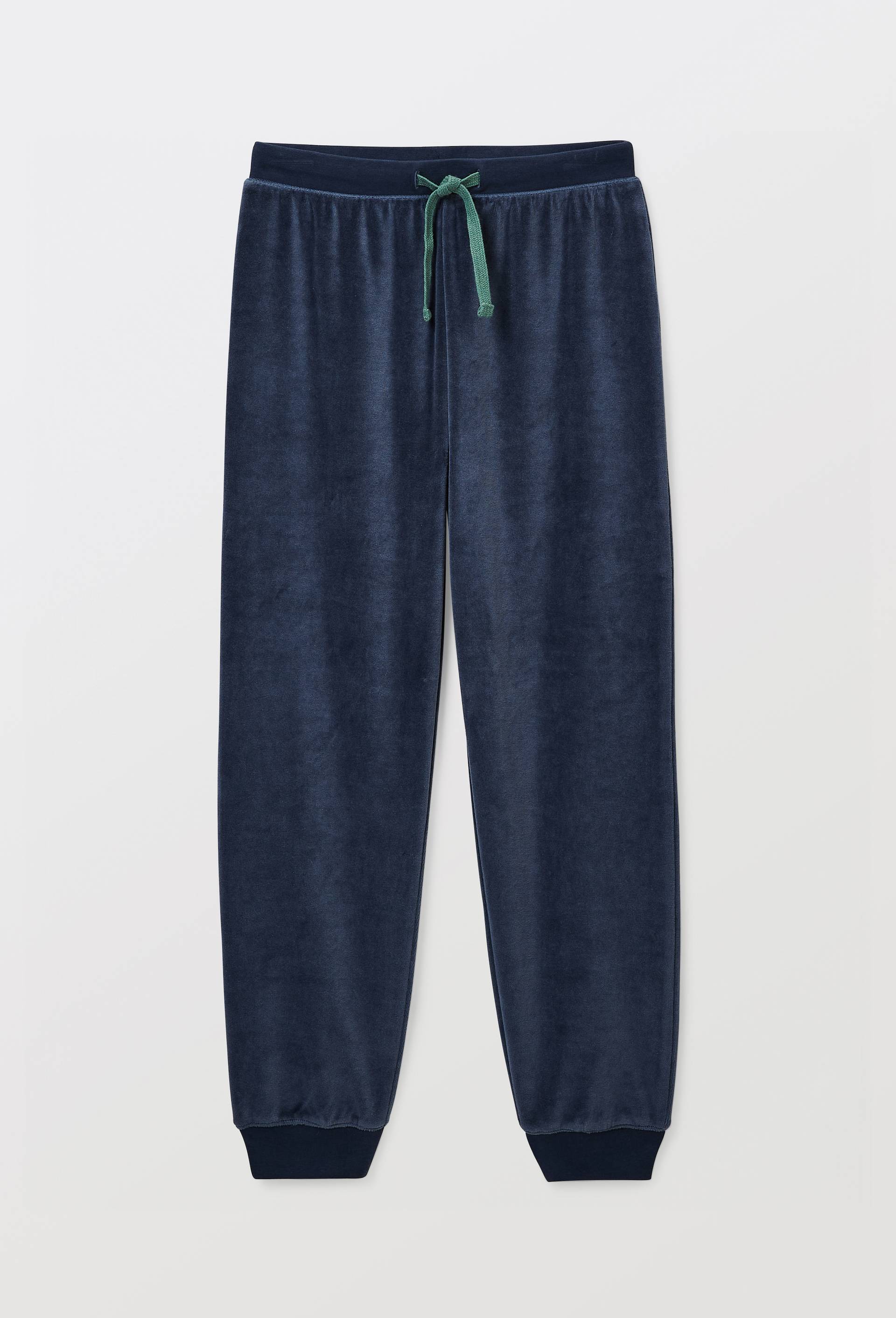 Pyjama velours manches longues imprim&eacute; en coton BIO GOTS, Bleu fonc&eacute;, large image number 3.0