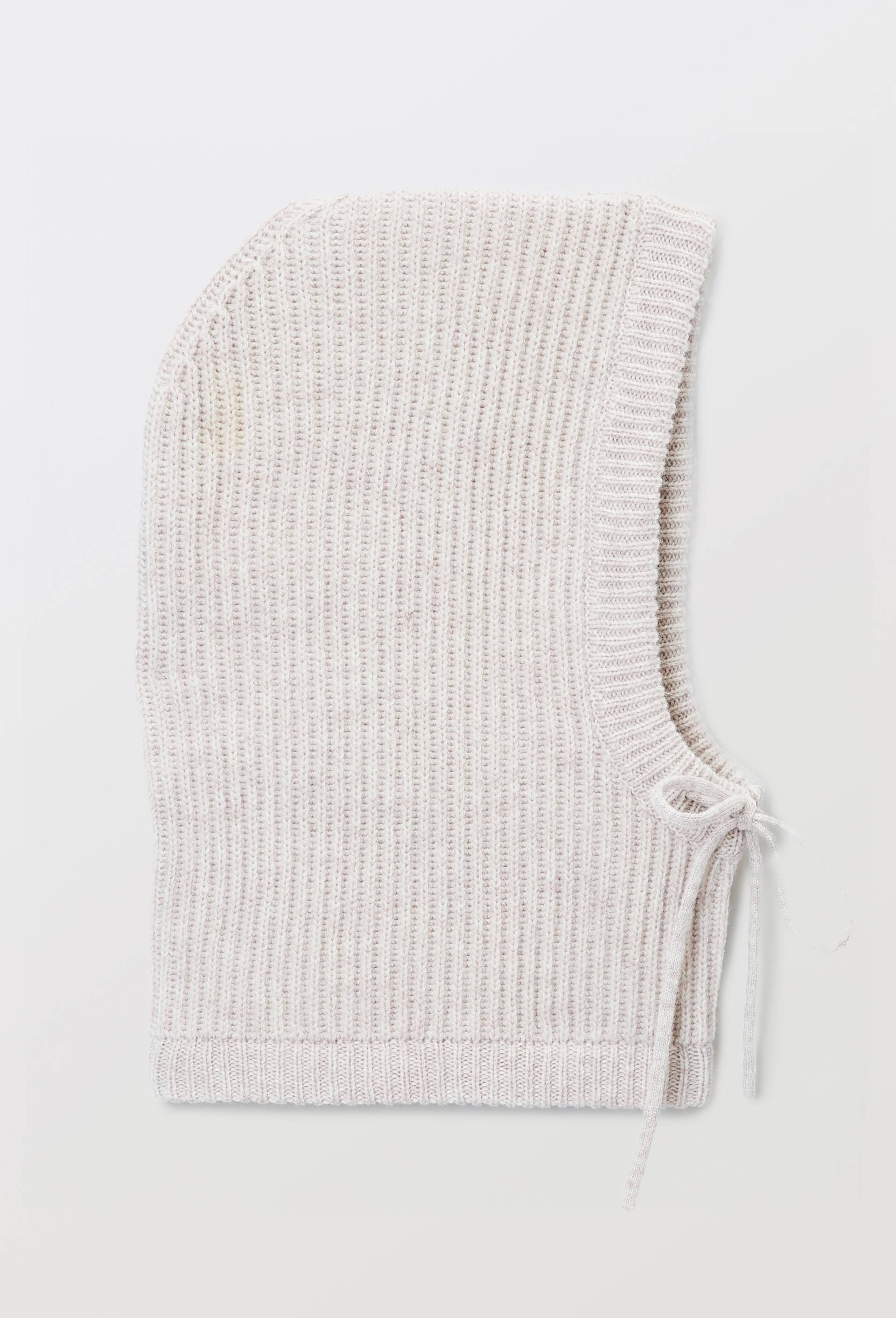Cagoule c&ocirc;tel&eacute;e en laine, Beige clair, large image number 4