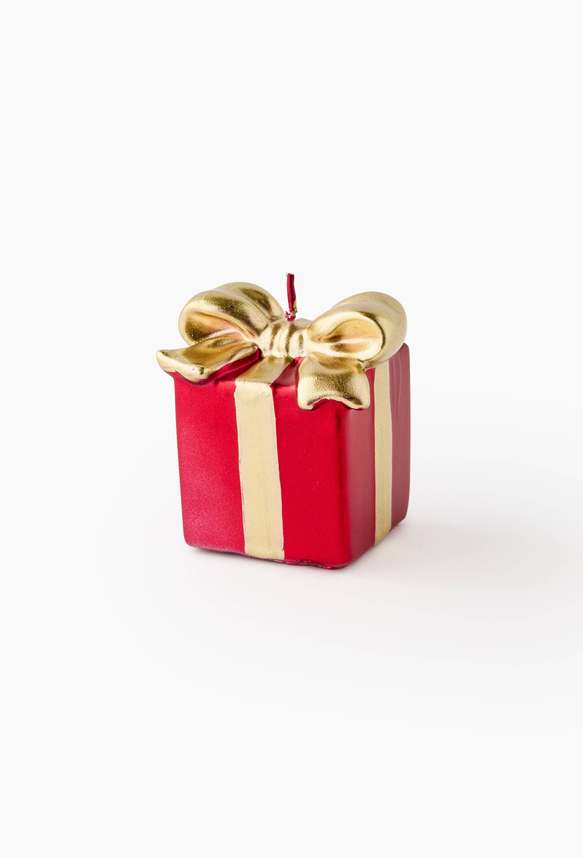 Bougie gros cadeau, 5x5x7,5 cm, en cire, Rouge, large image number 0