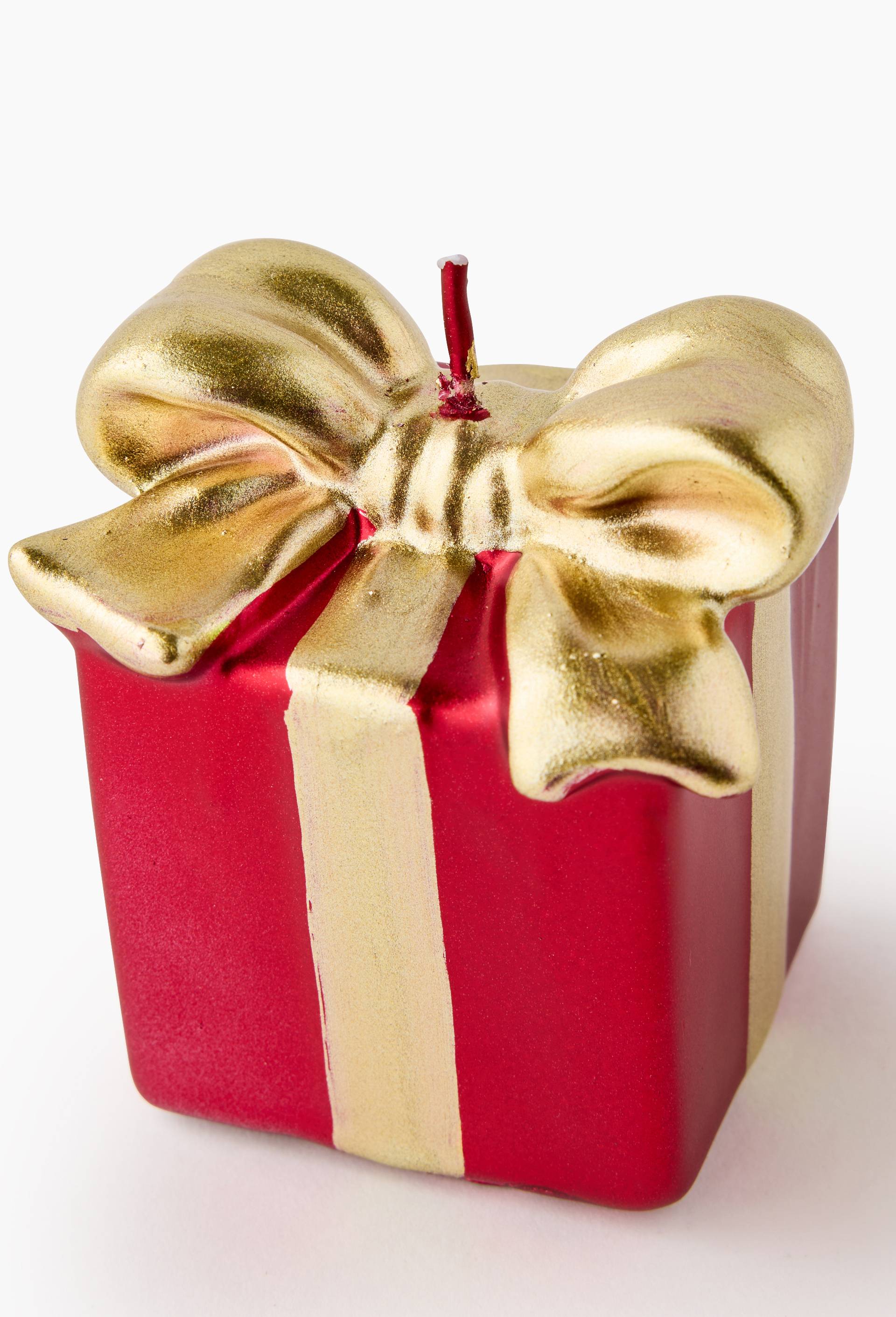Bougie gros cadeau, 5x5x7,5 cm, en cire, Rouge, large image number 1